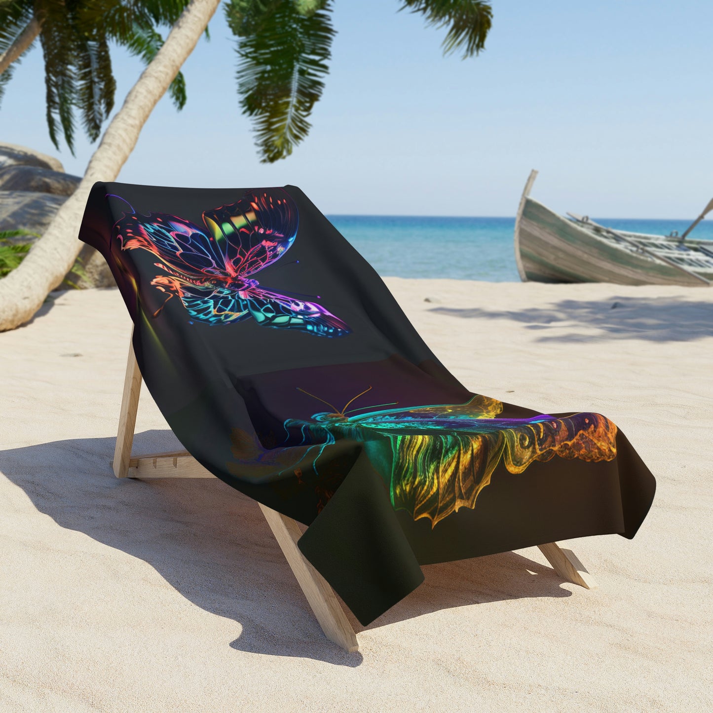 Beach Towel Butterfly Color Neon 2 Pack