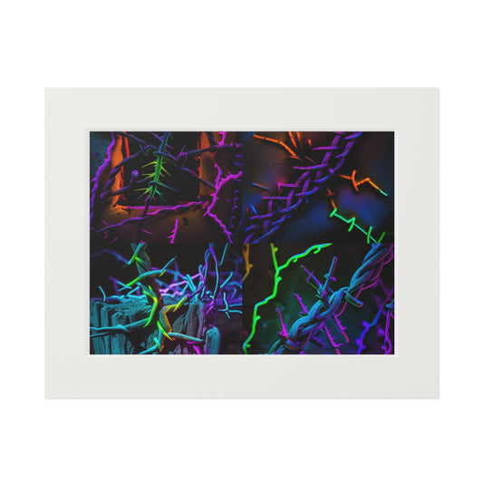 Fine Art Prints (Passepartout Paper Frame) Macro Neon Barbs 5