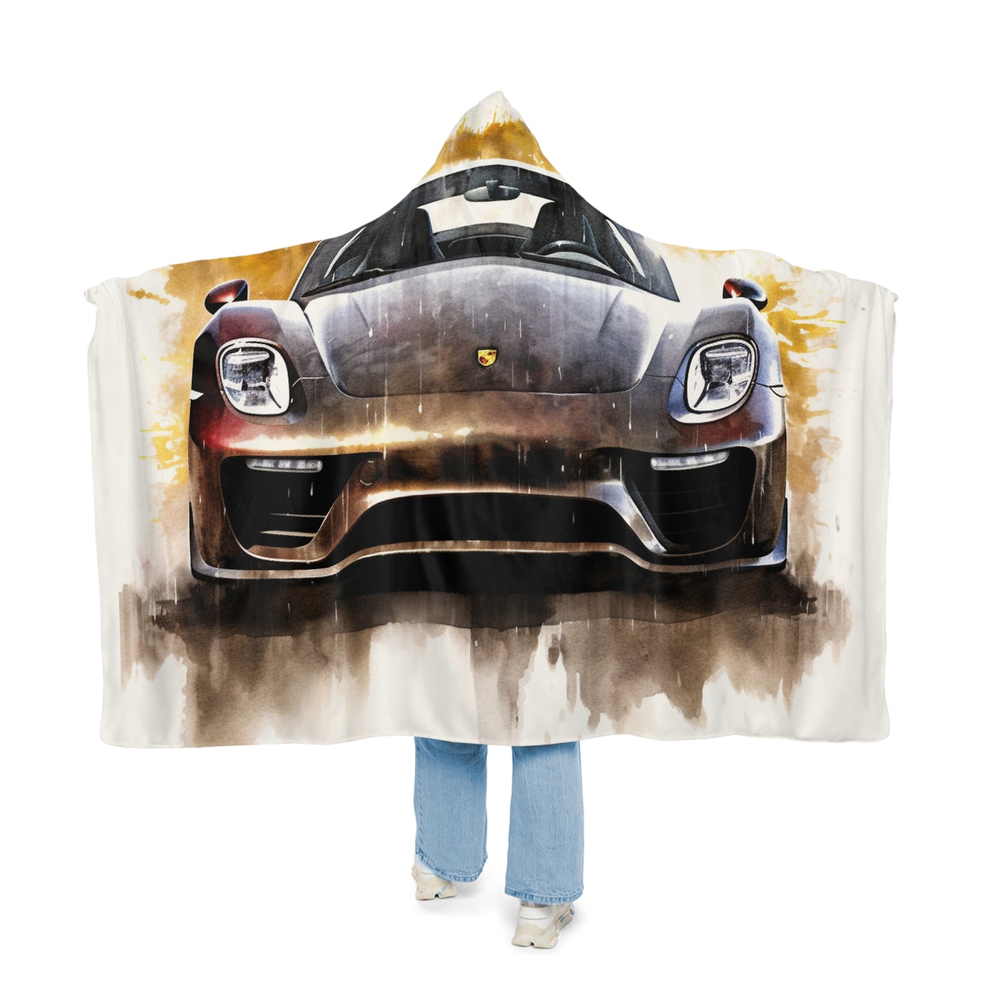 Snuggle Hooded Blanket 918 Spyder white background driving fast with water splashing 1