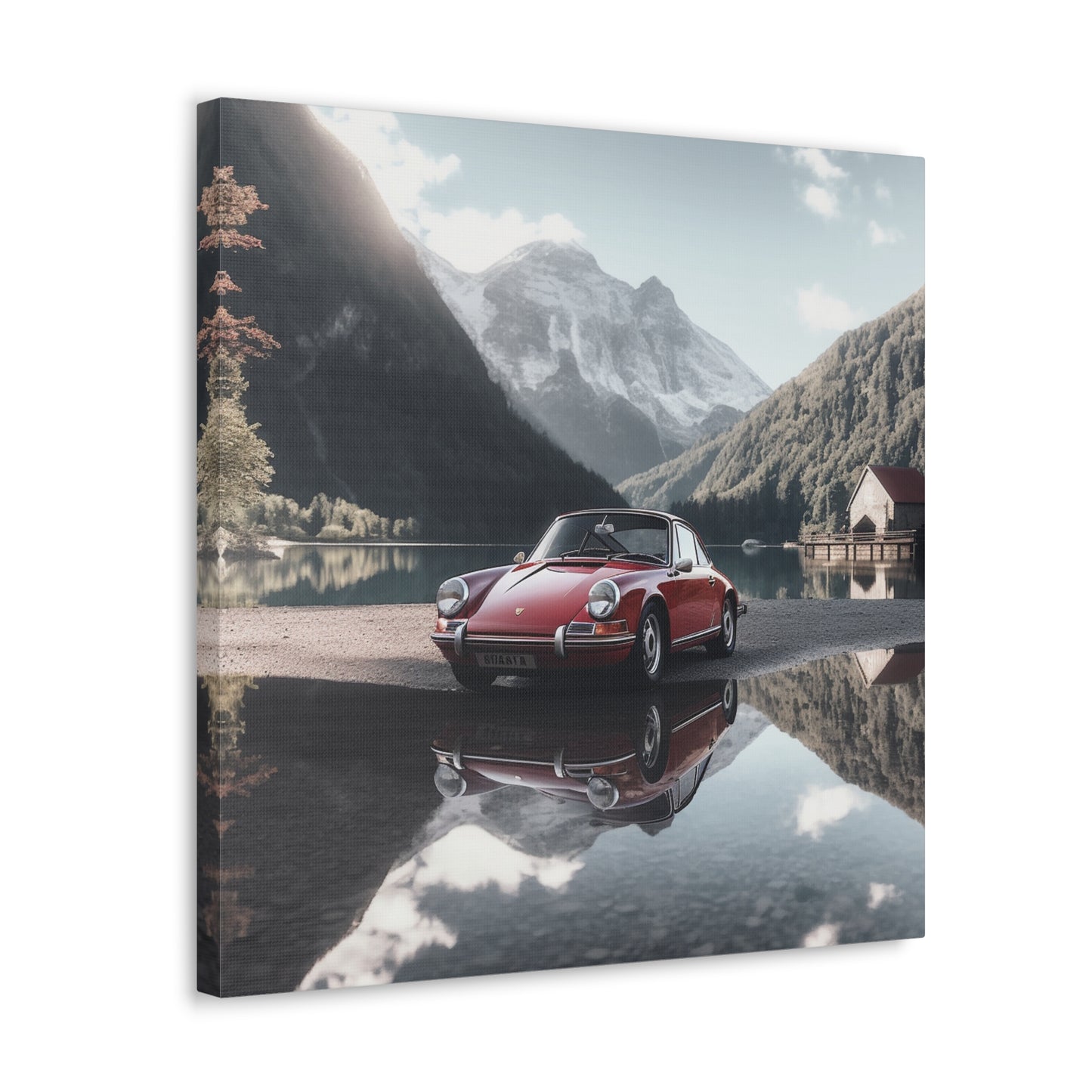 Canvas Gallery Wraps Porsche Lake 4 pack