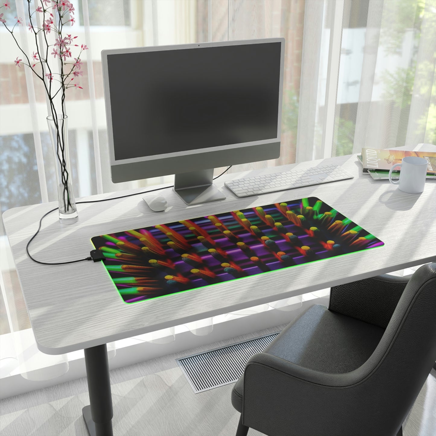 LED Gaming Mouse Pad Neon Square 3