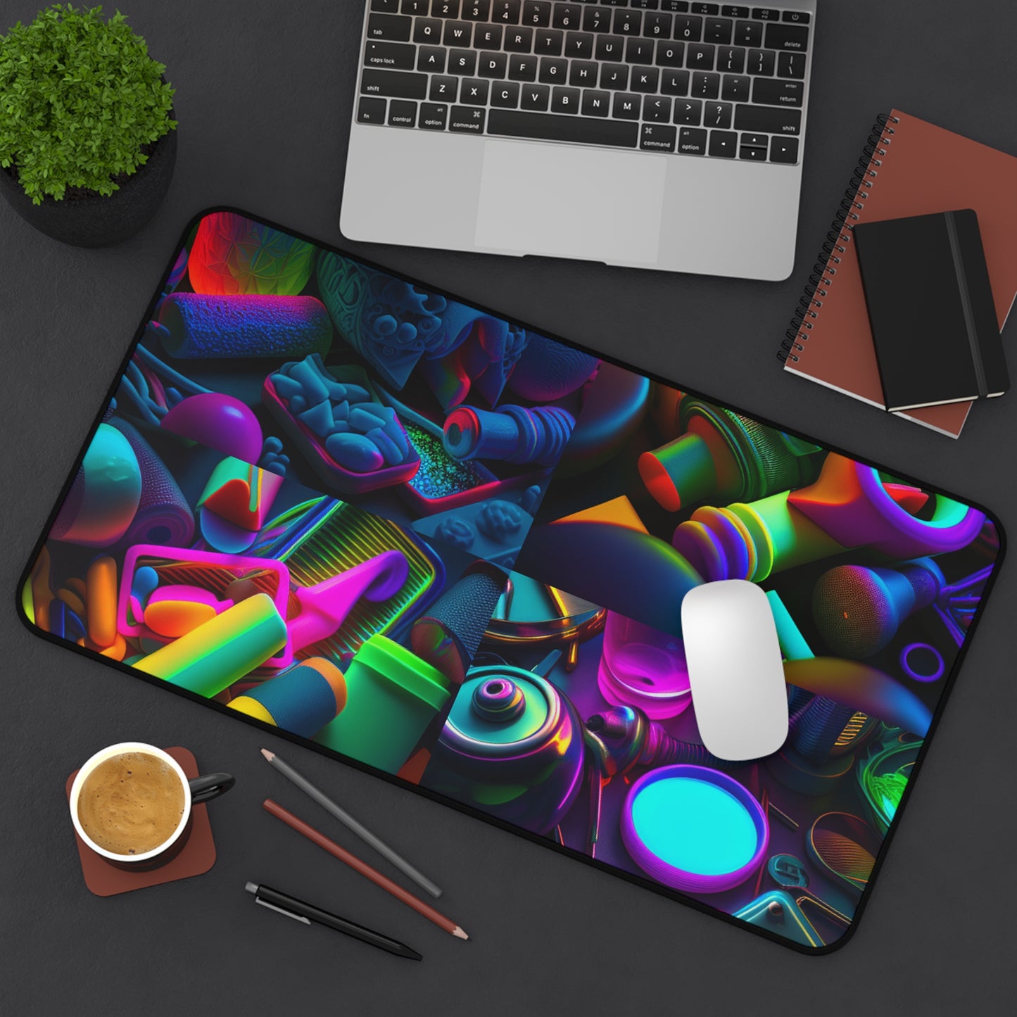 Desk Mat Neon Glow