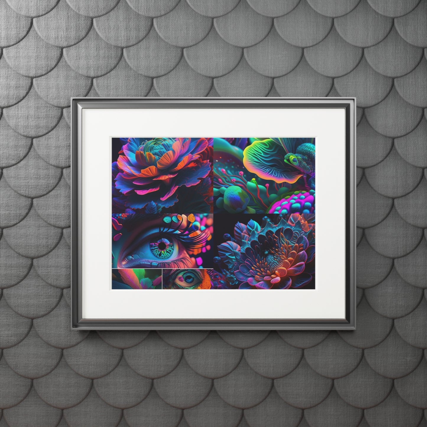 Fine Art Prints (Passepartout Paper Frame) Neon Florescent Glow