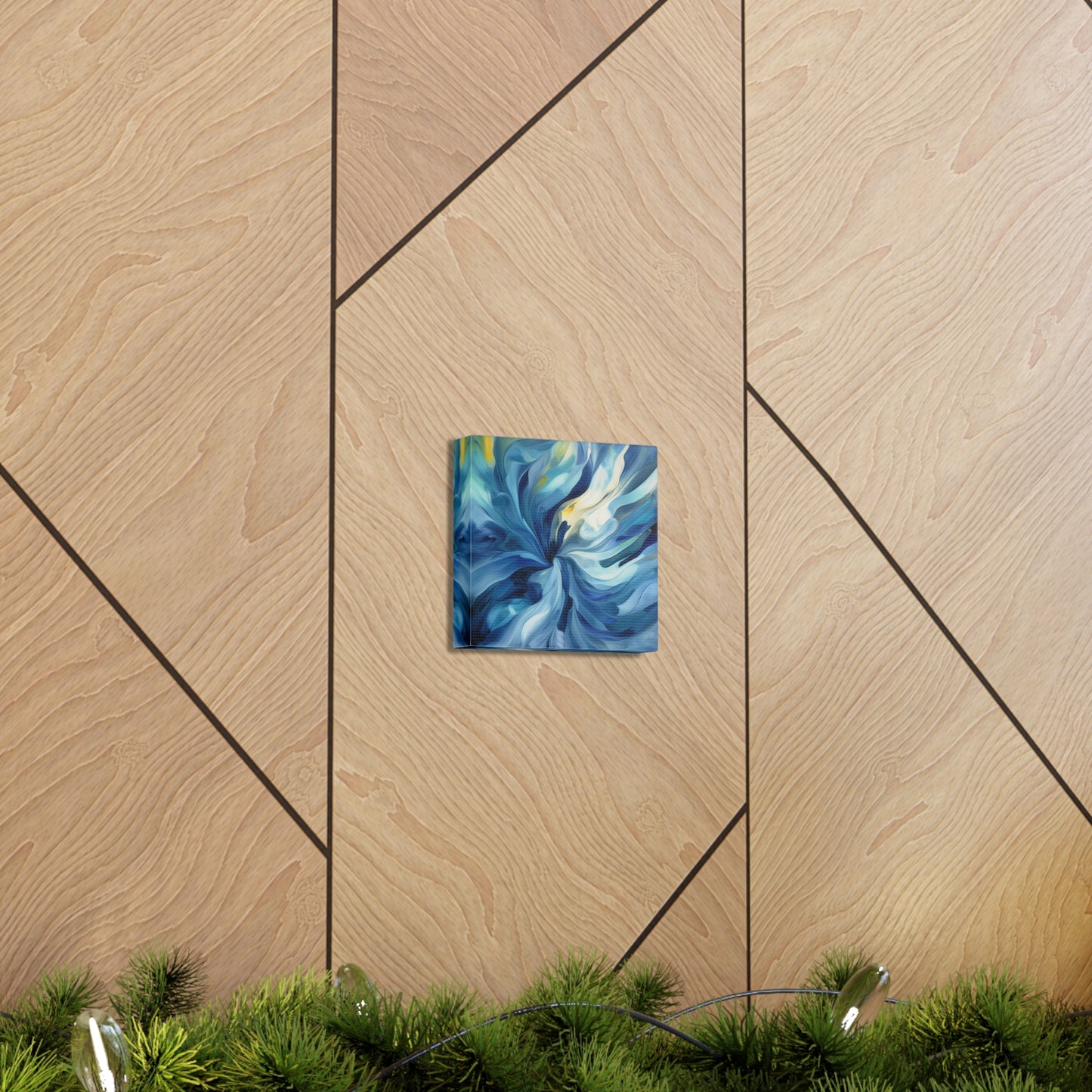 Canvas Gallery Wraps Blue Tluip Abstract 4