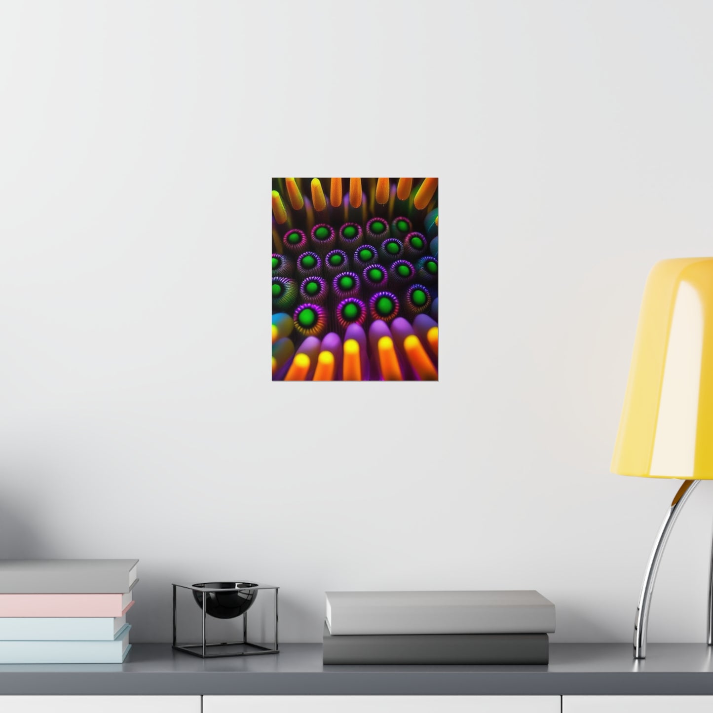 Premium Matte Vertical Posters Macro Cactus neon square 4