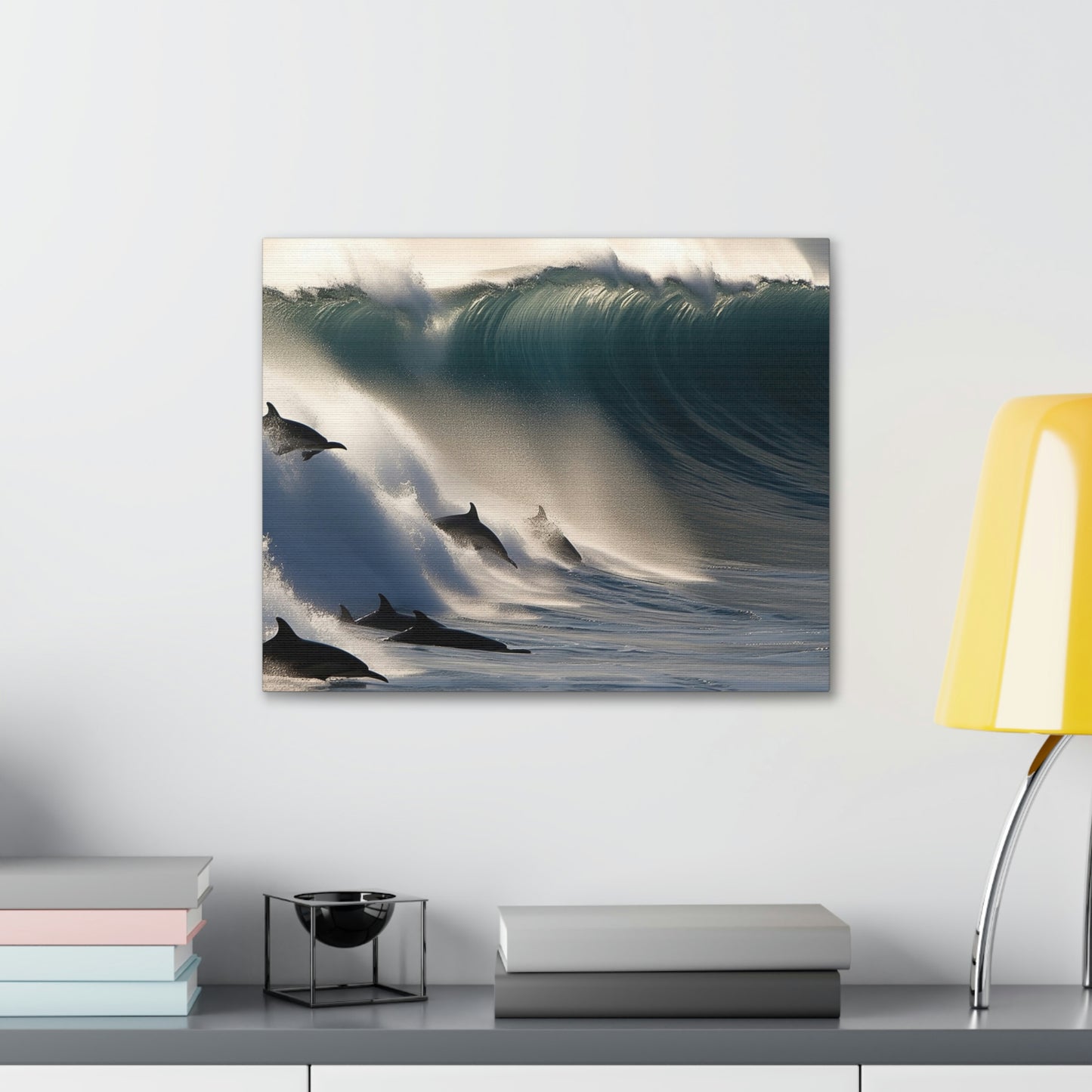 Canvas Gallery Wraps Dolphin Wave 2