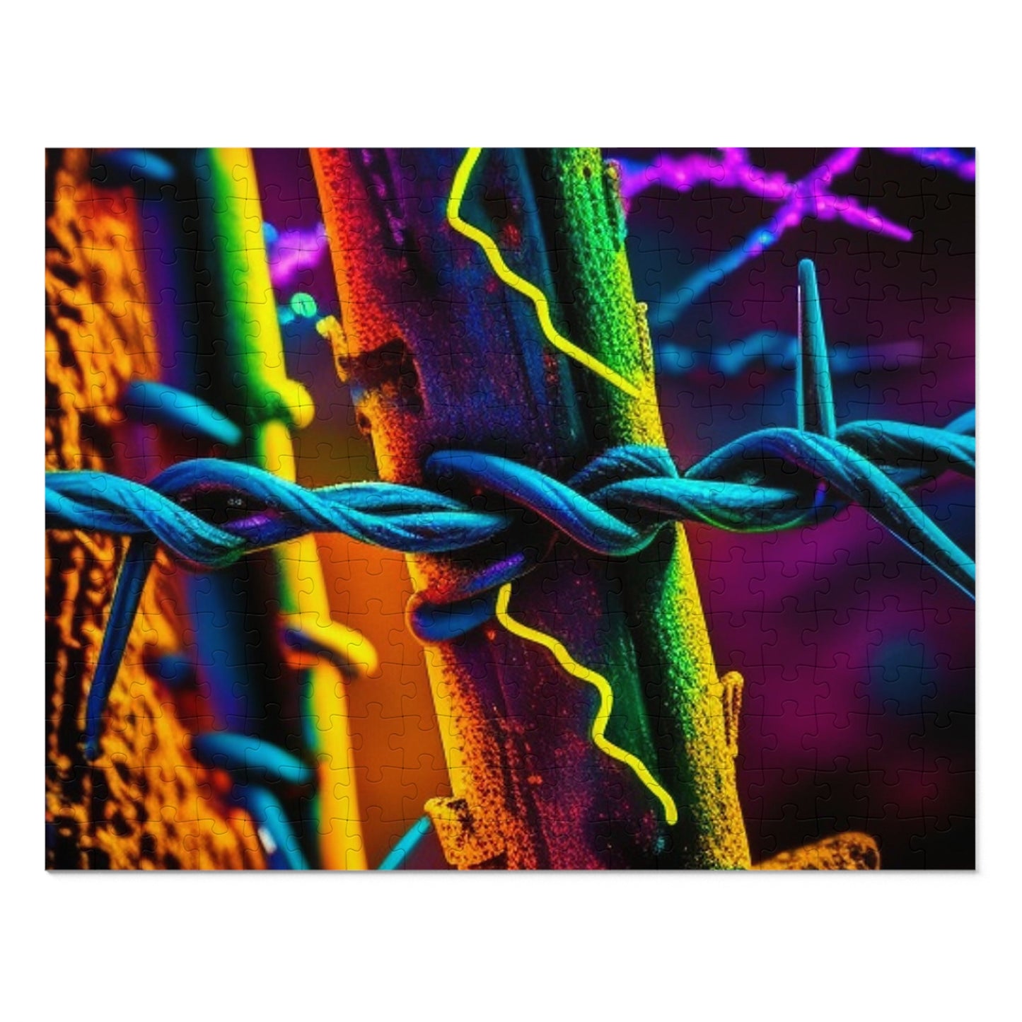 Jigsaw Puzzle (30, 110, 252, 500,1000-Piece) Macro Neon Barb 2