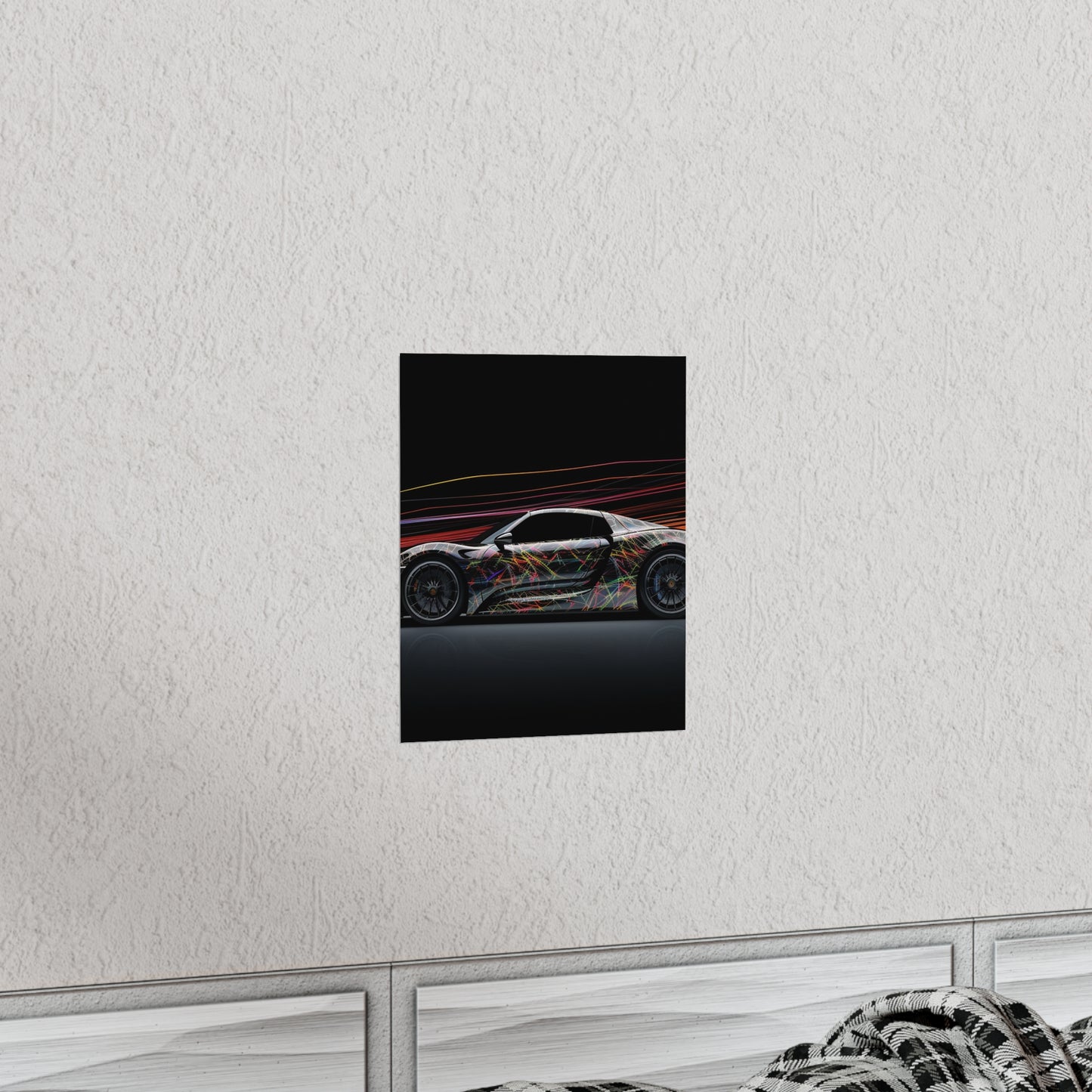 Premium Matte Vertical Posters Porsche Line 4