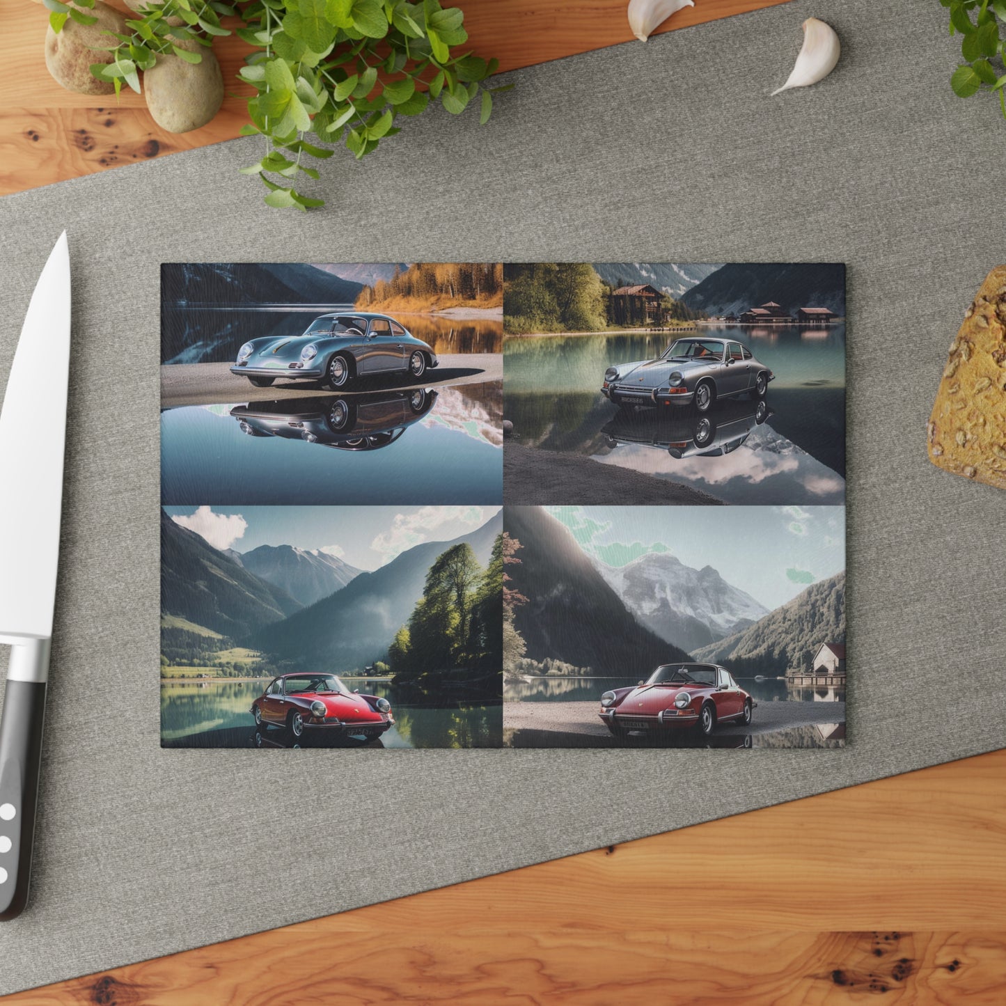 Glass Cutting Board Porsche Lake 5