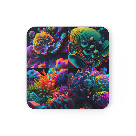 Cork Back Coaster Ocean Life Macro 5