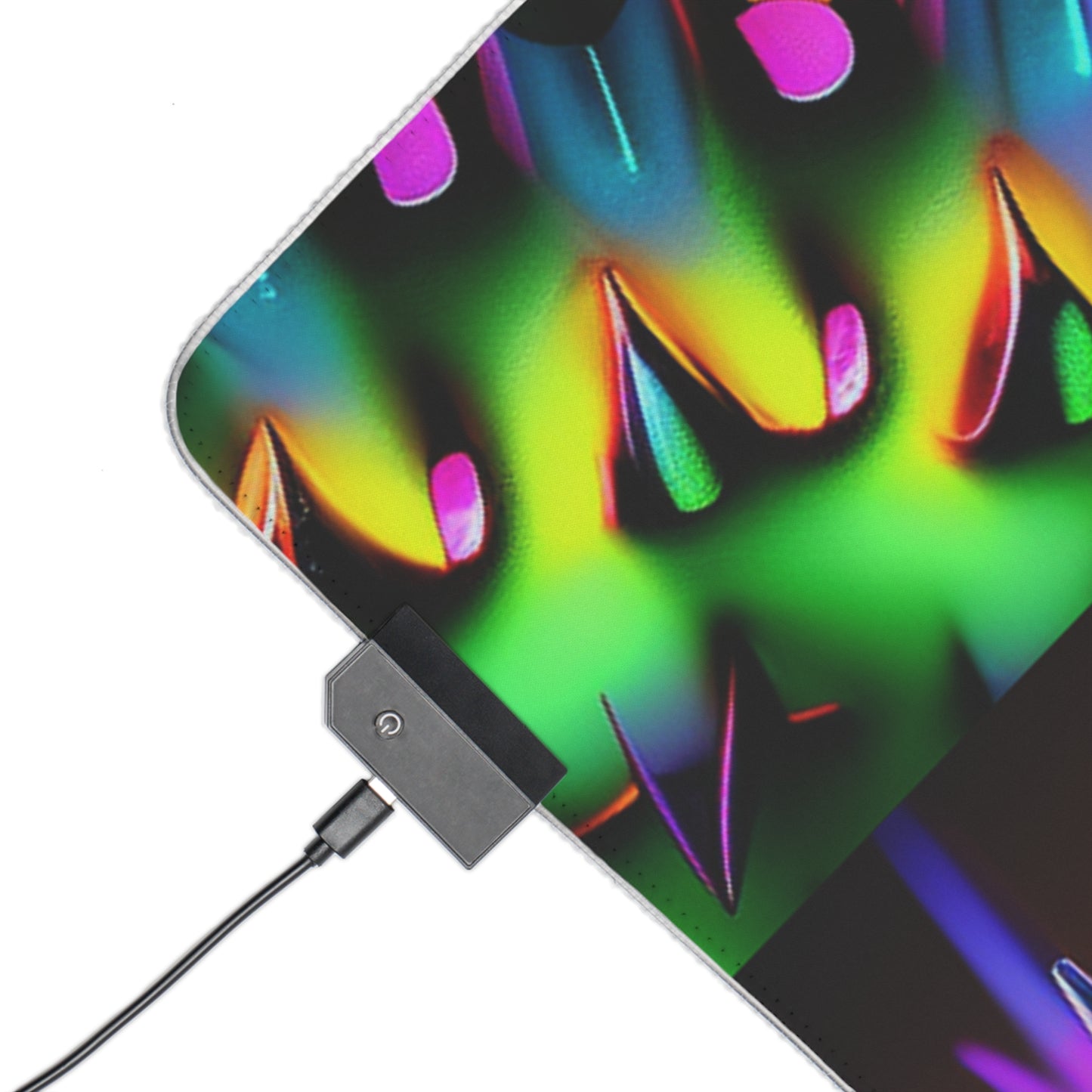 LED Gaming Mouse Pad Macro Neon Spike