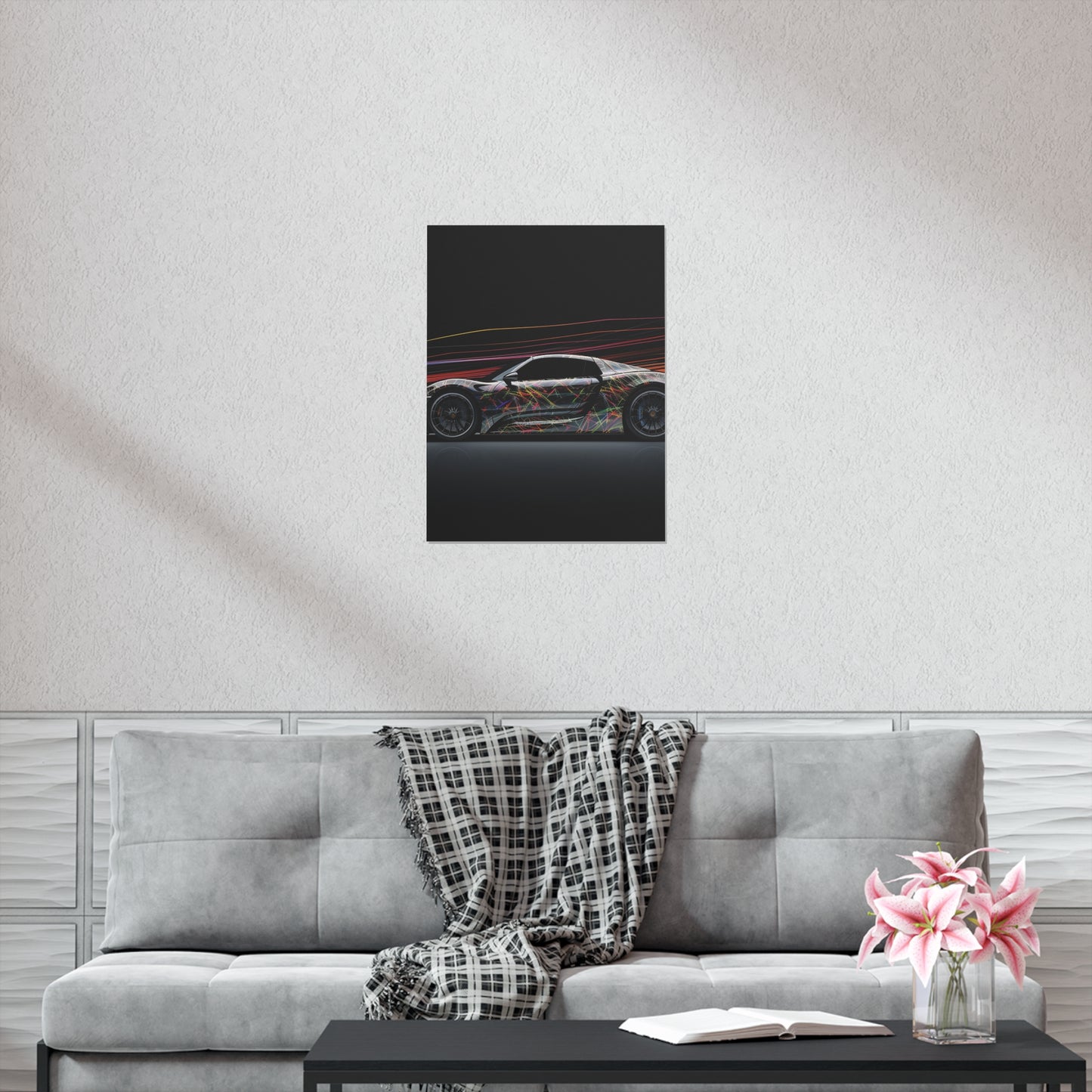 Premium Matte Vertical Posters Porsche Line 4