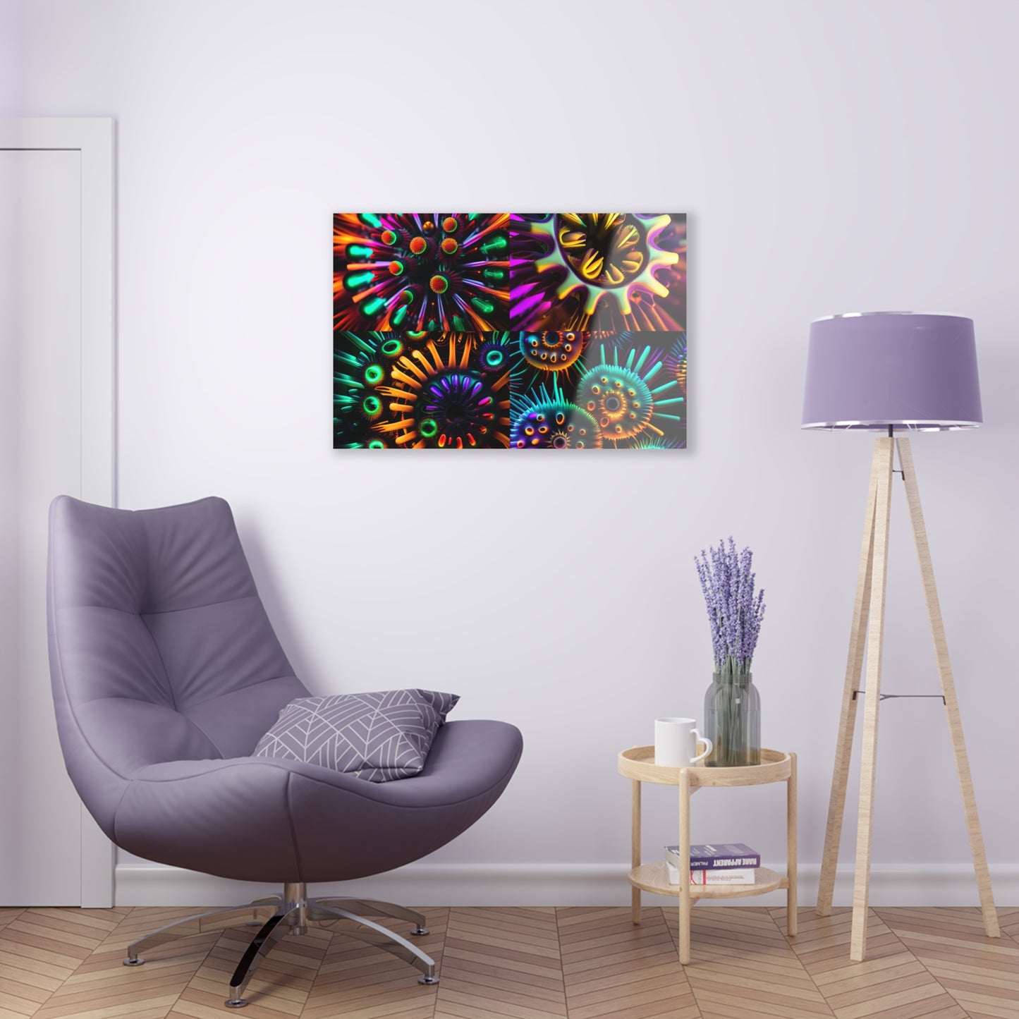 Acrylic Prints Neon Macro