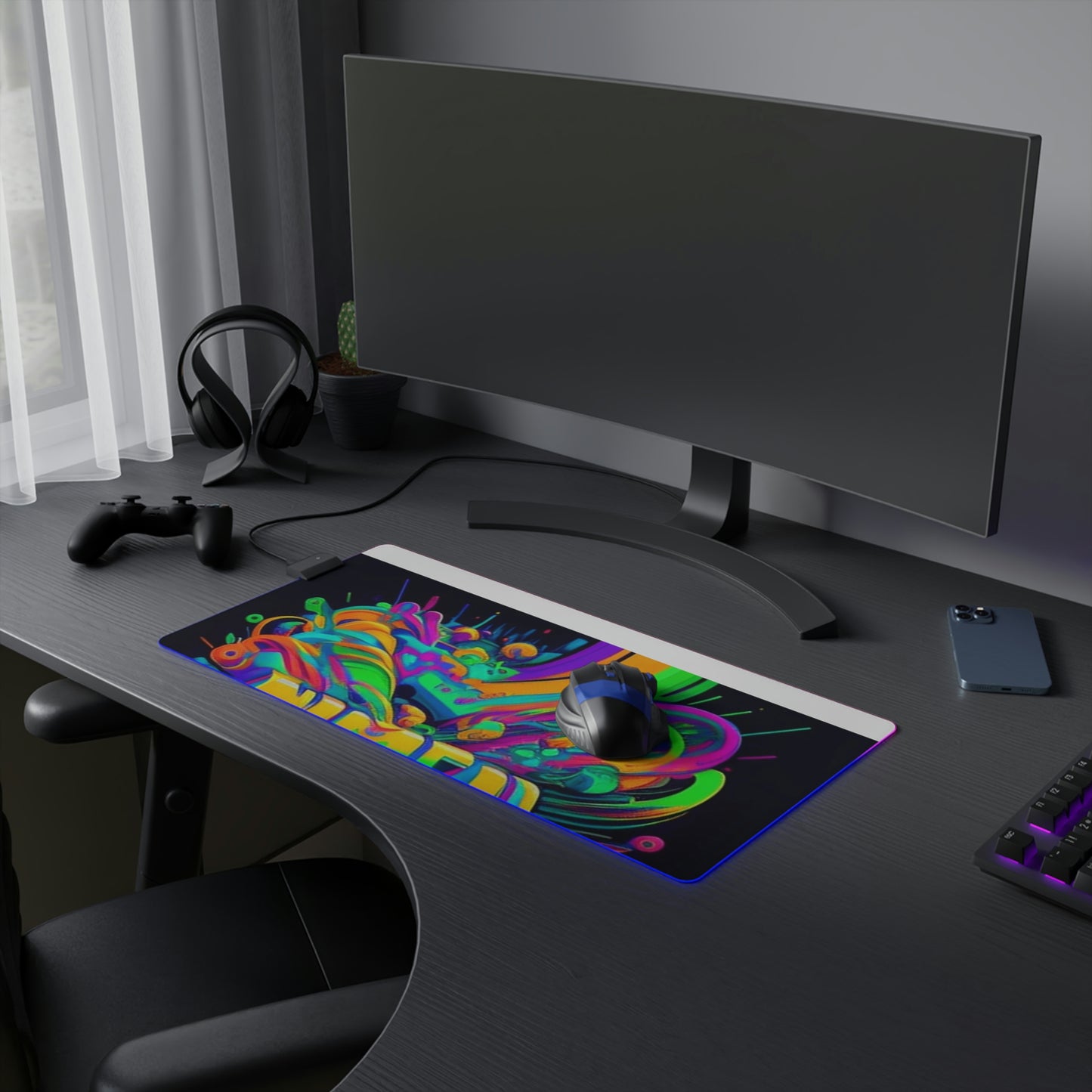LED Gaming Mouse Pad Neon Gaming 2