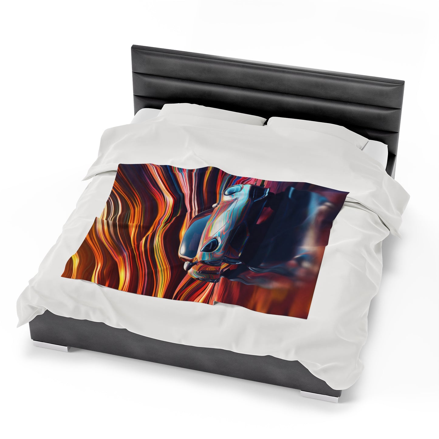 Velveteen Plush Blanket Porsche Water Fusion 1