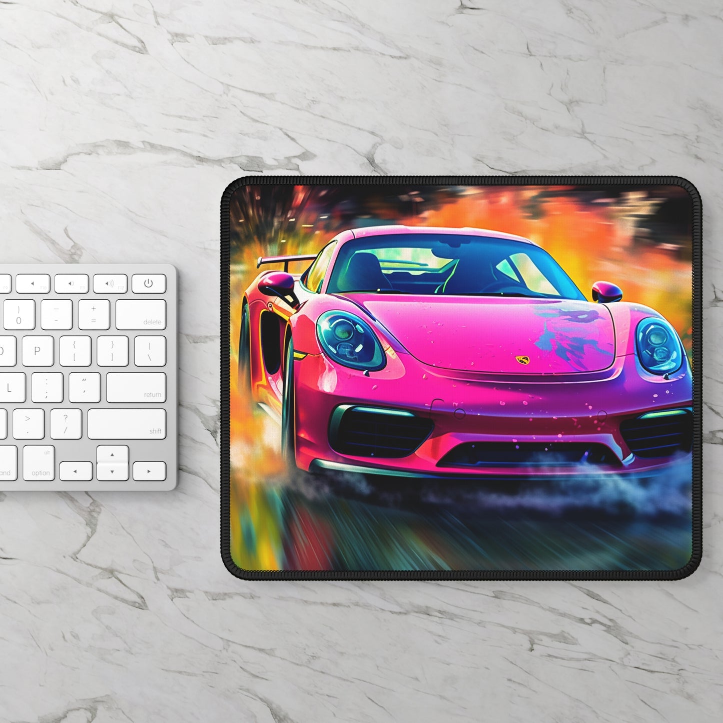 Gaming Mouse Pad  Pink Porsche water fusion 4