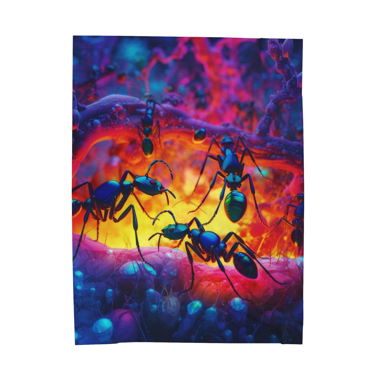Velveteen Plush Blanket Ants Home 3