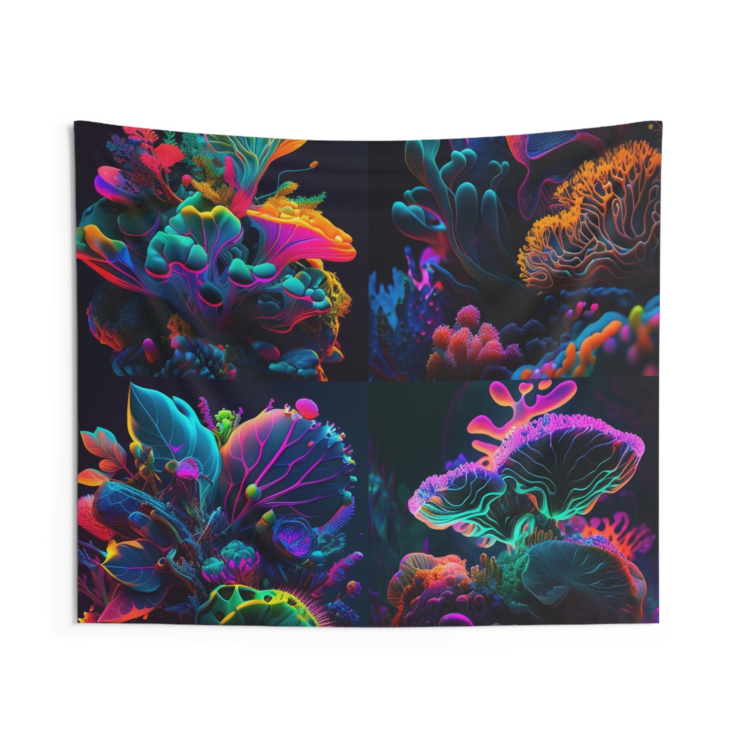 Indoor Wall Tapestries Macro Coral Reef 5