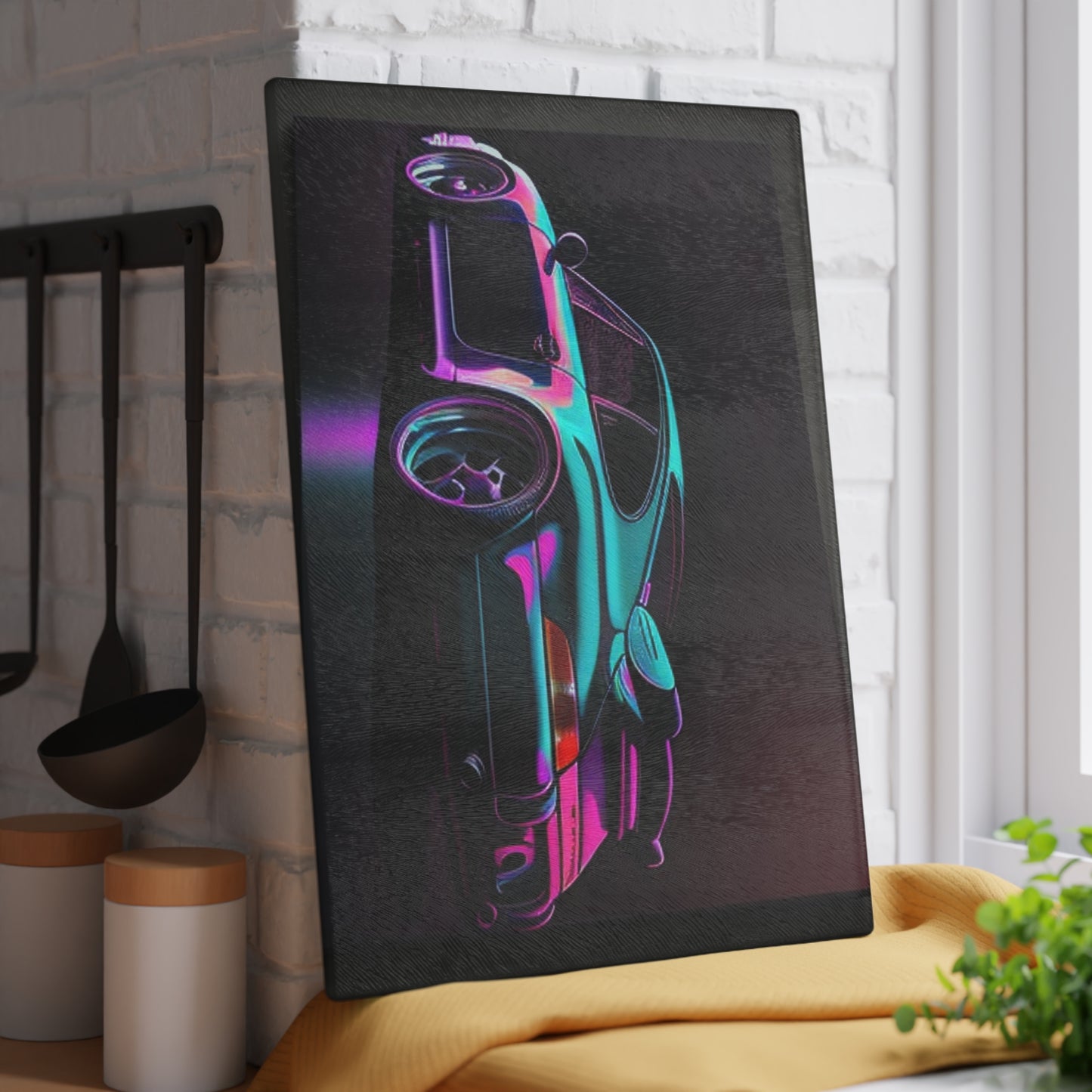 Glass Cutting Board Porsche Purple 1