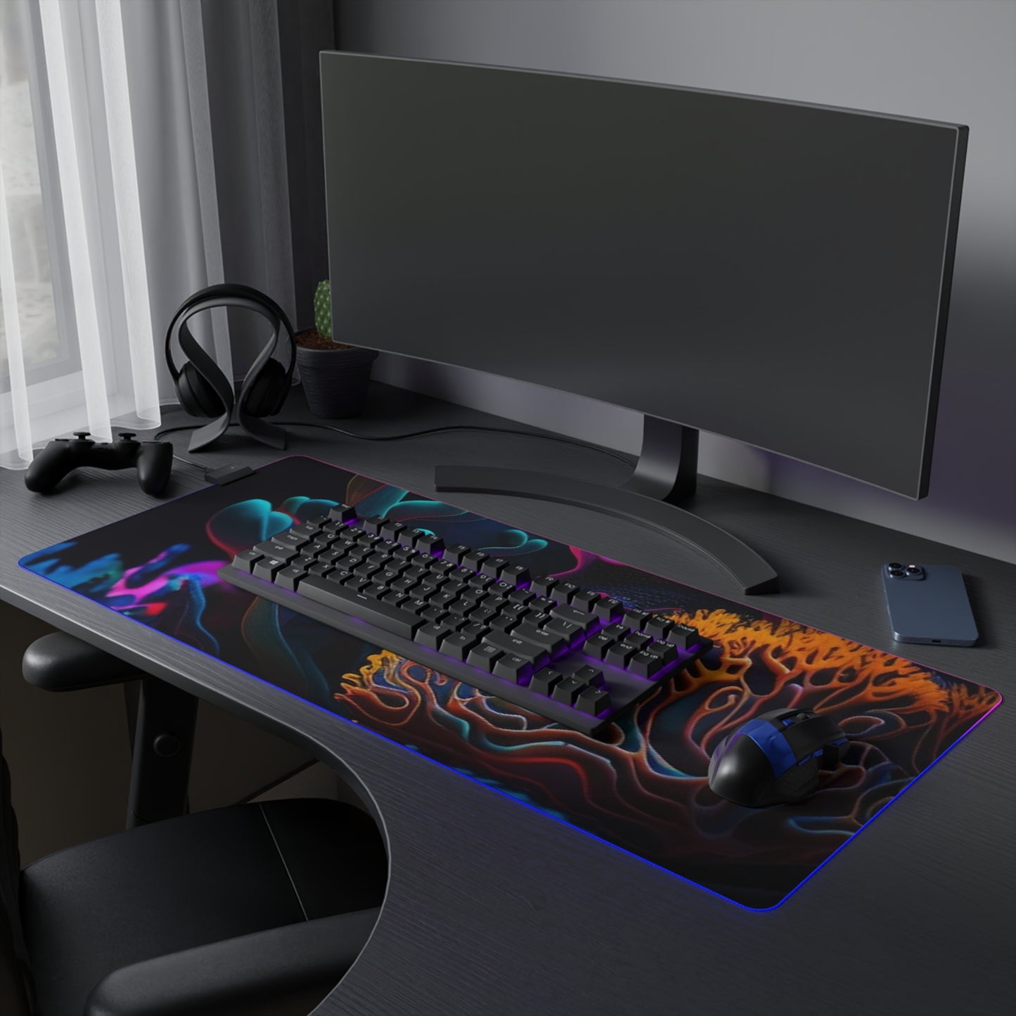 LED Gaming Mouse Pad Macro Coral Reef 2