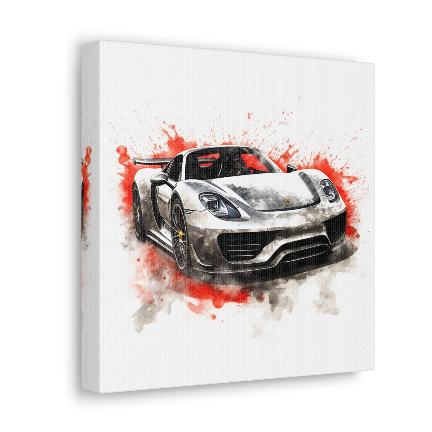 Canvas Gallery Wraps 918 Spyder white background driving fast with water splashing 4