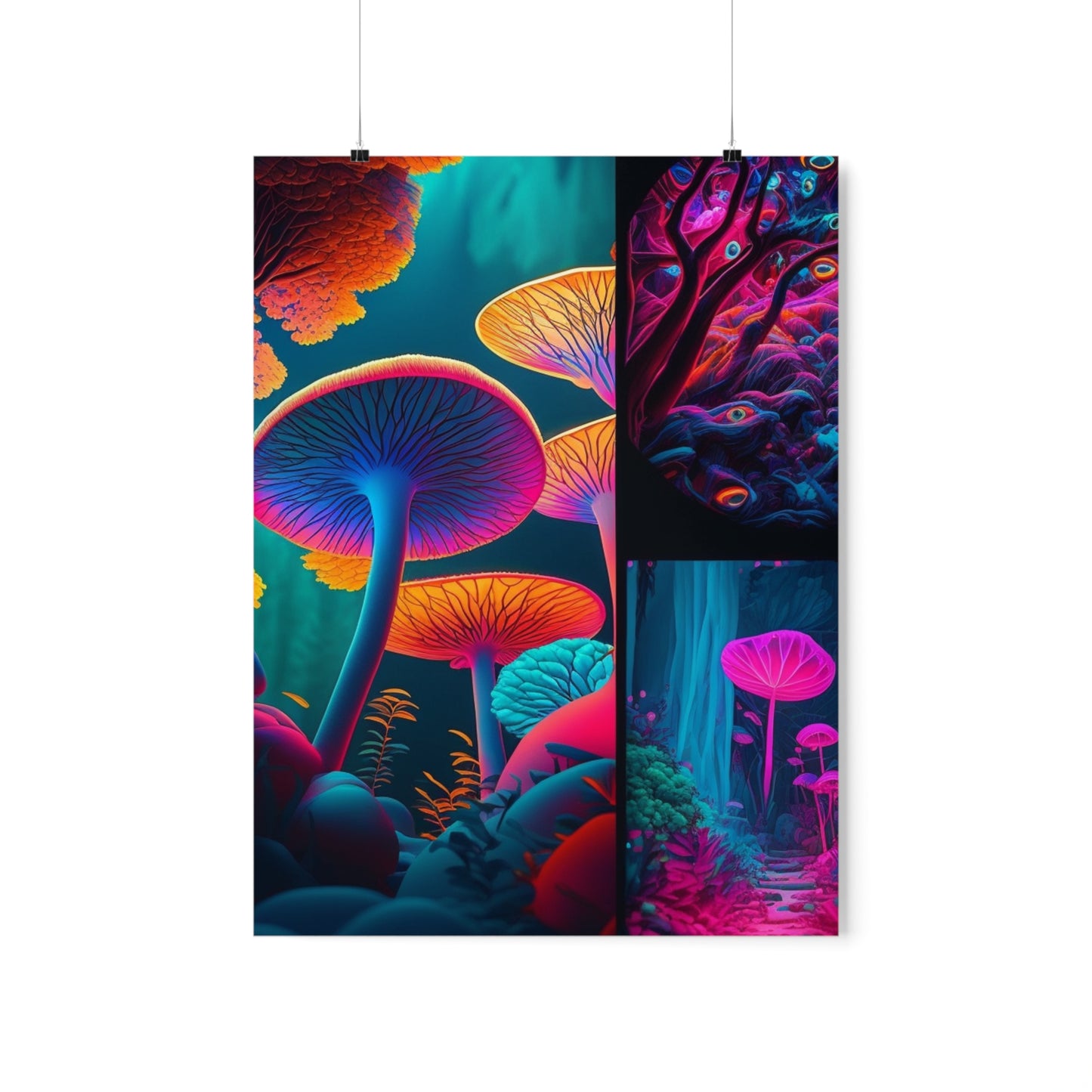 Premium Matte Vertical Posters Macro Reef Florescent 2