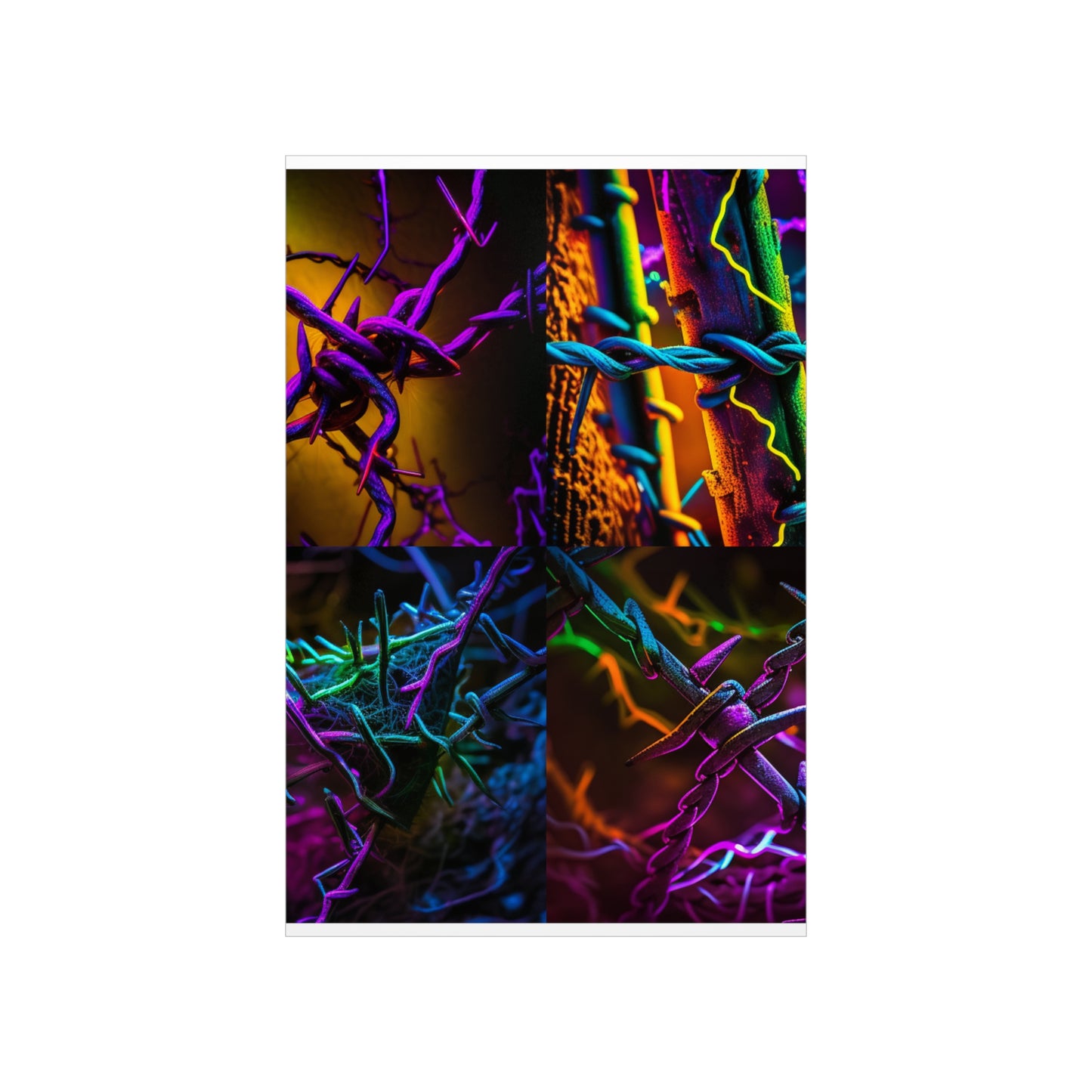 Premium Matte Vertical Posters Macro Neon Barb