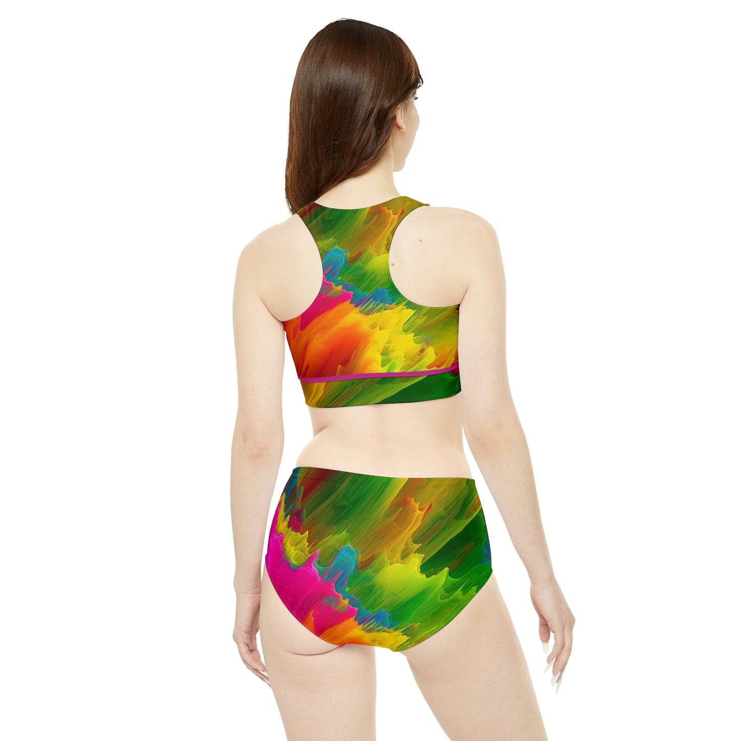 Sporty Bikini Set (AOP) neon fusion 1