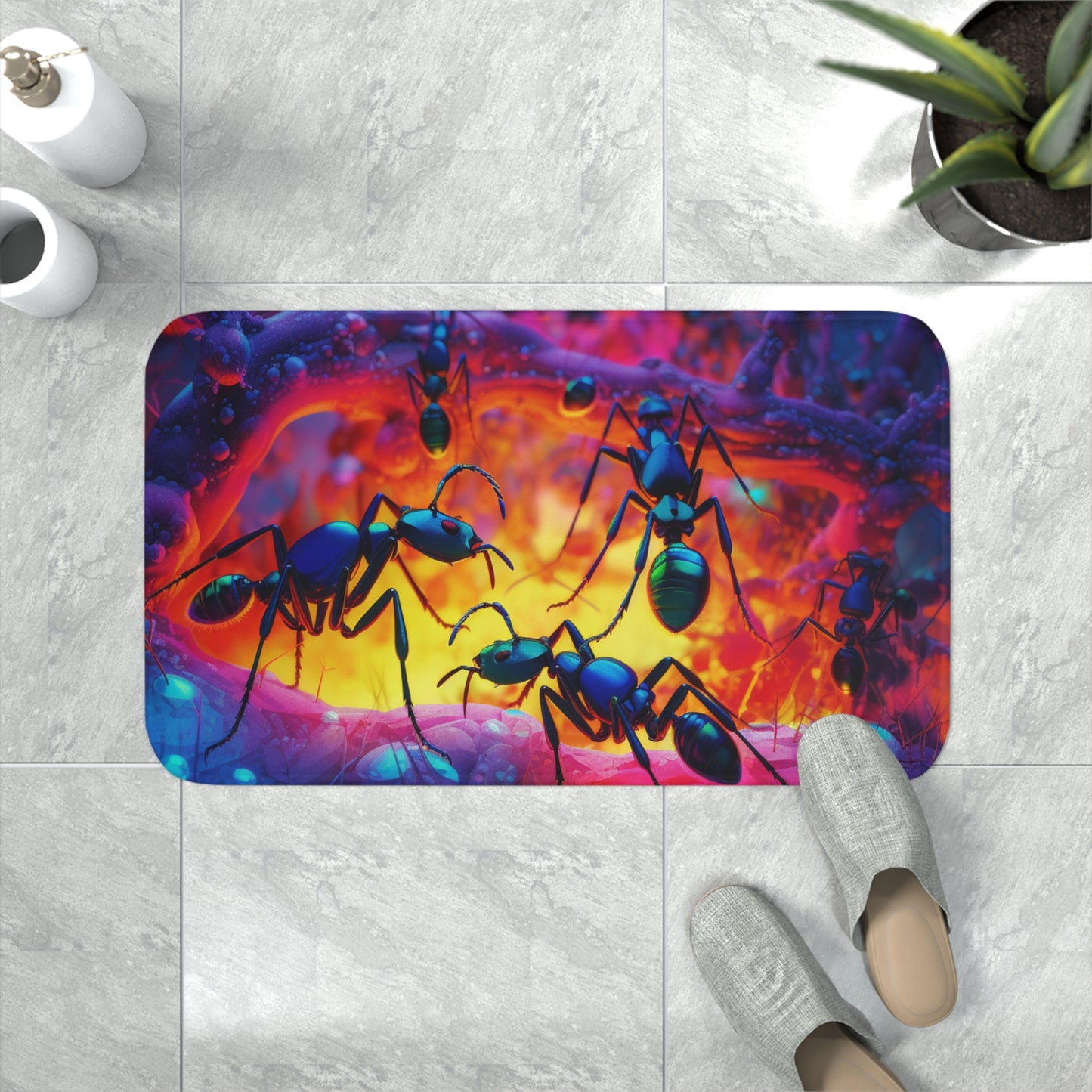 Memory Foam Bath Mat Ants Home 3