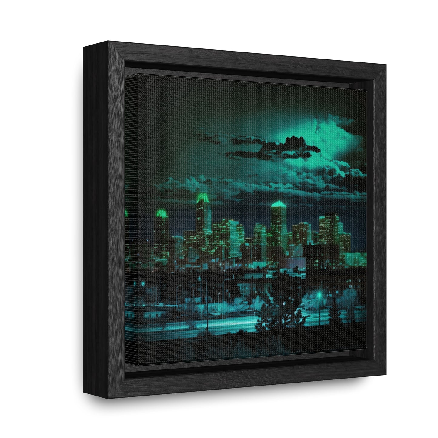 Gallery Canvas Wraps, Square Frame Neon Denver 2