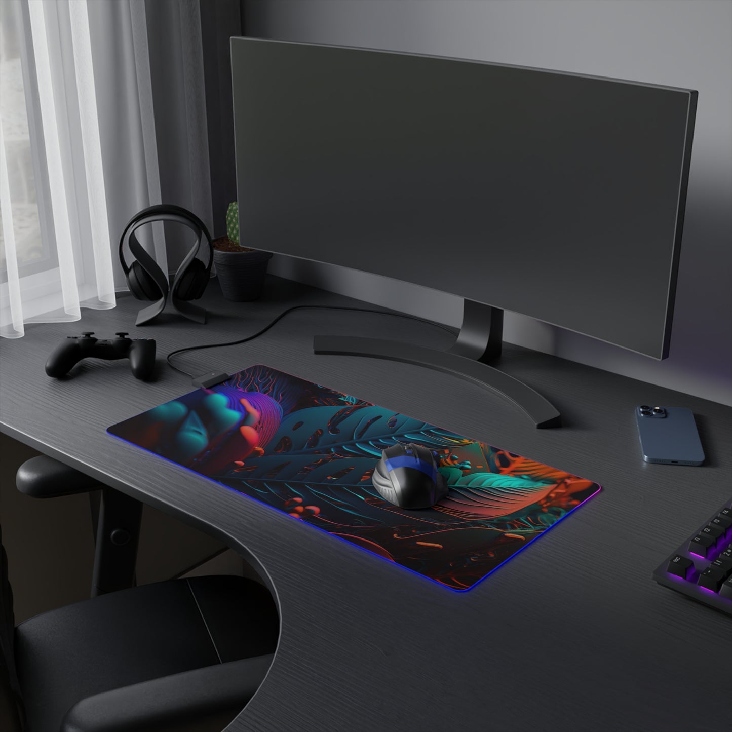 LED Gaming Mouse Pad Macro Florescent 1