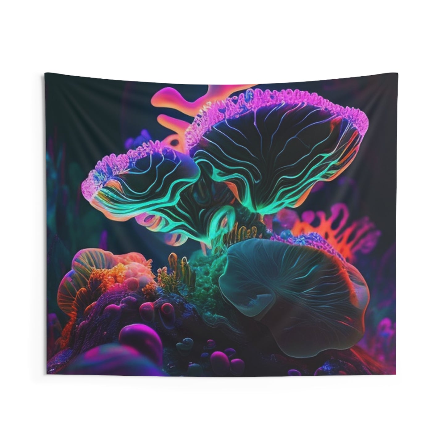 Indoor Wall Tapestries Macro Coral Reef 4
