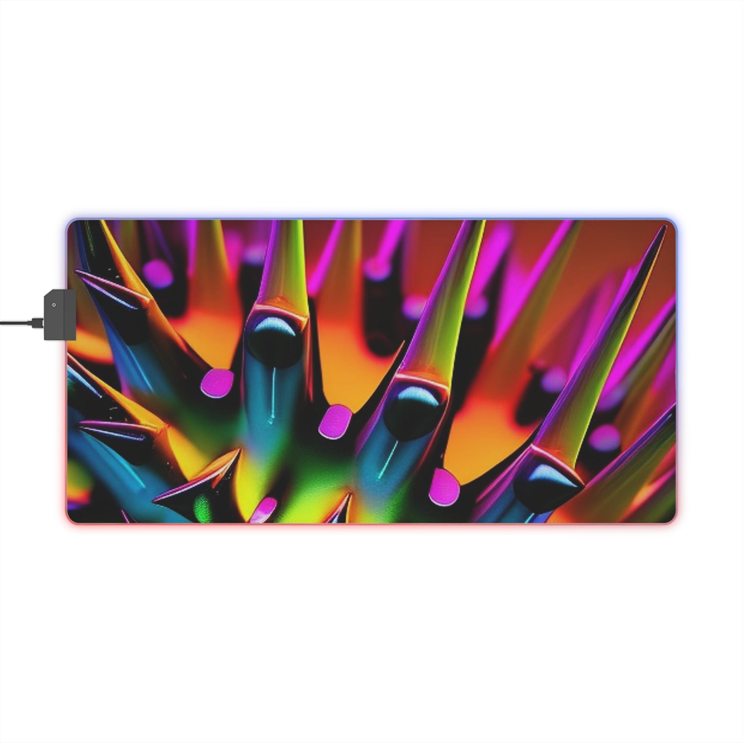 LED Gaming Mouse Pad Macro Neon Spike 1