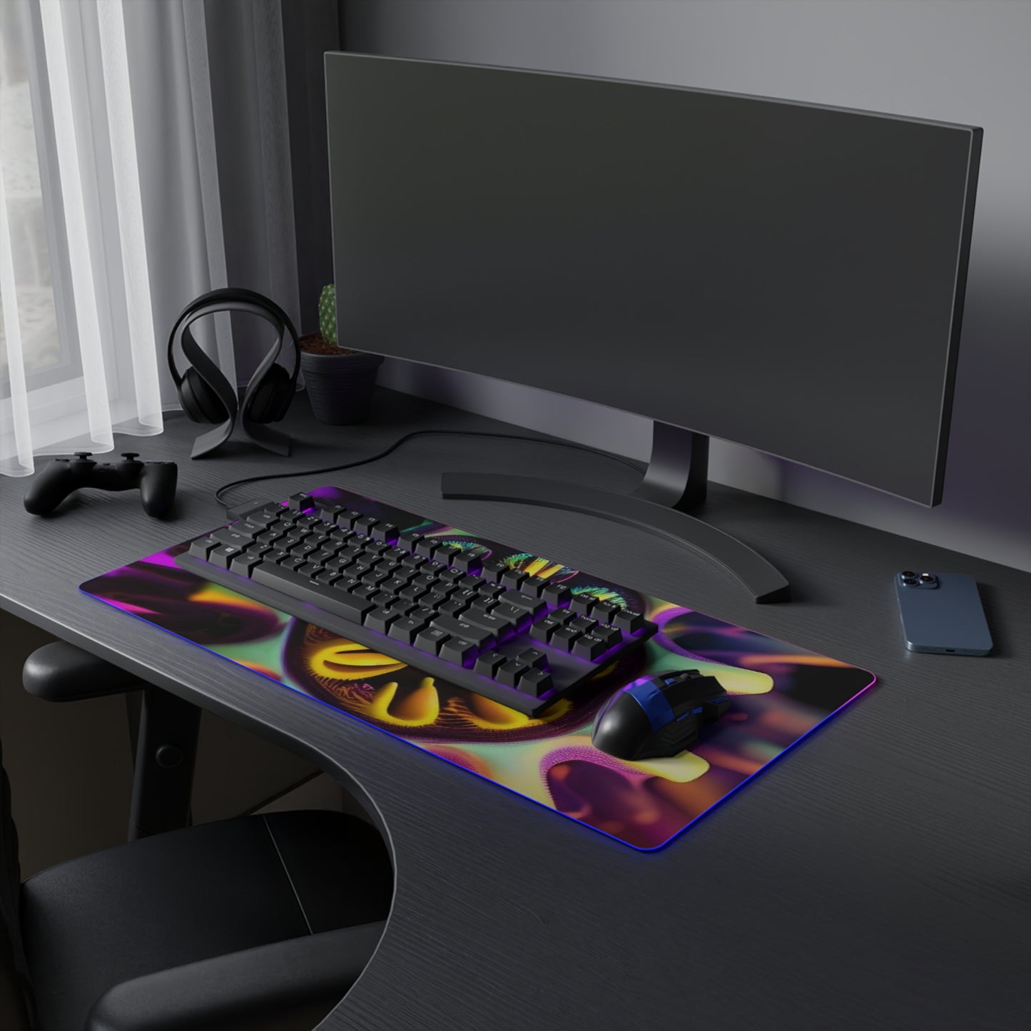 LED Gaming Mouse Pad Neon Macro 2