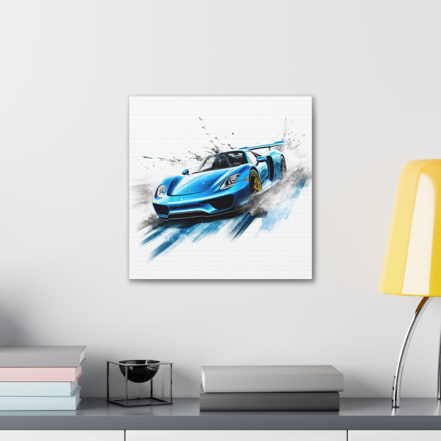 Canvas Gallery Wraps 918 Spyder with white background driving fast on water 3