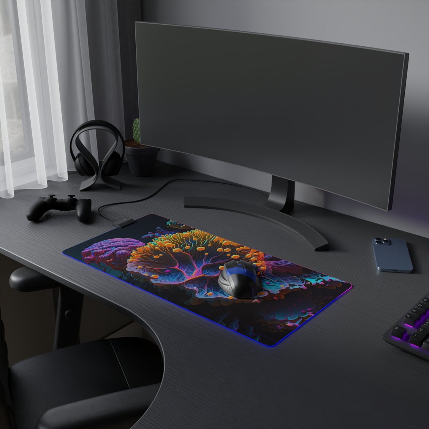 LED Gaming Mouse Pad Ocean Life Macro 1