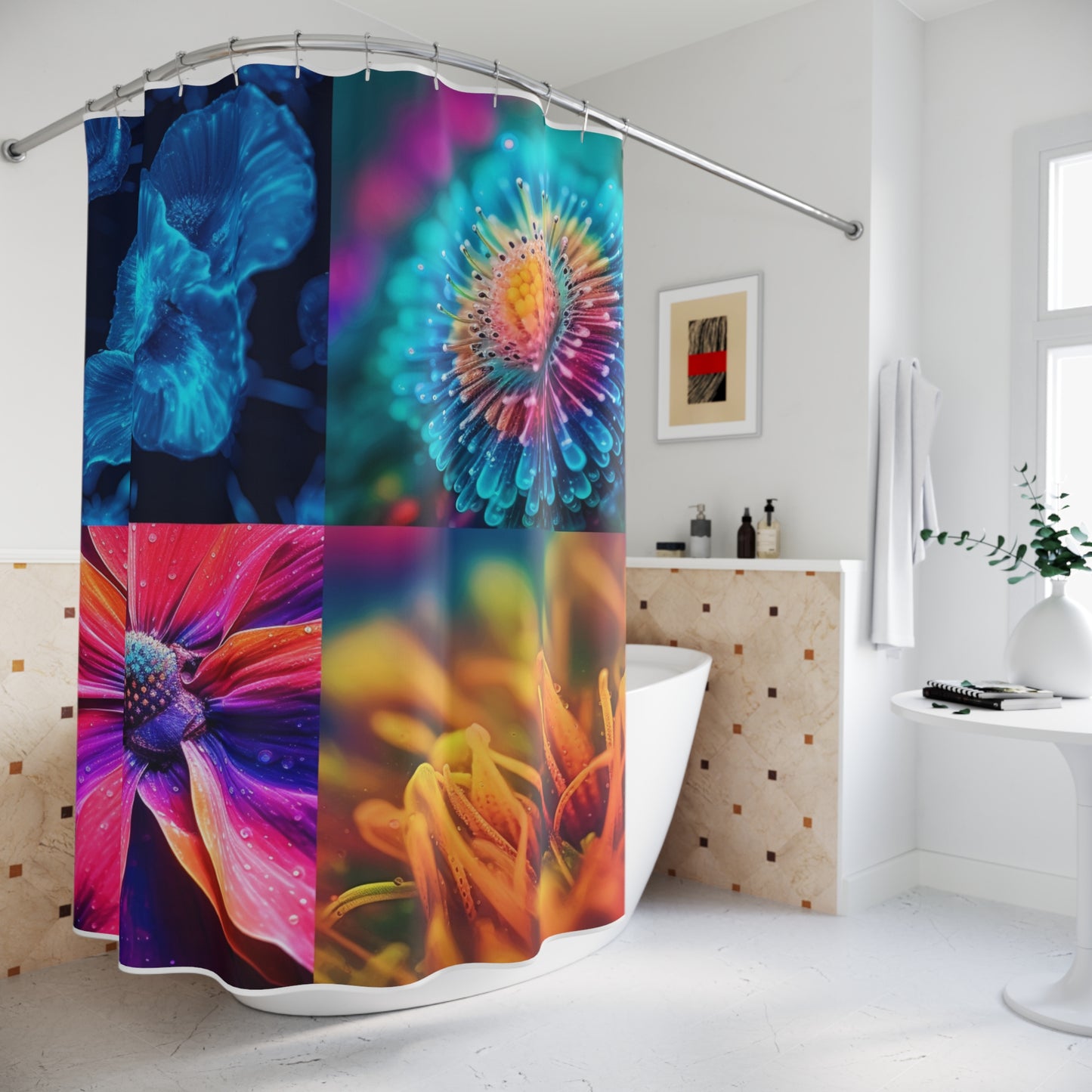 Polyester Shower Curtain Macro Life Photo 1