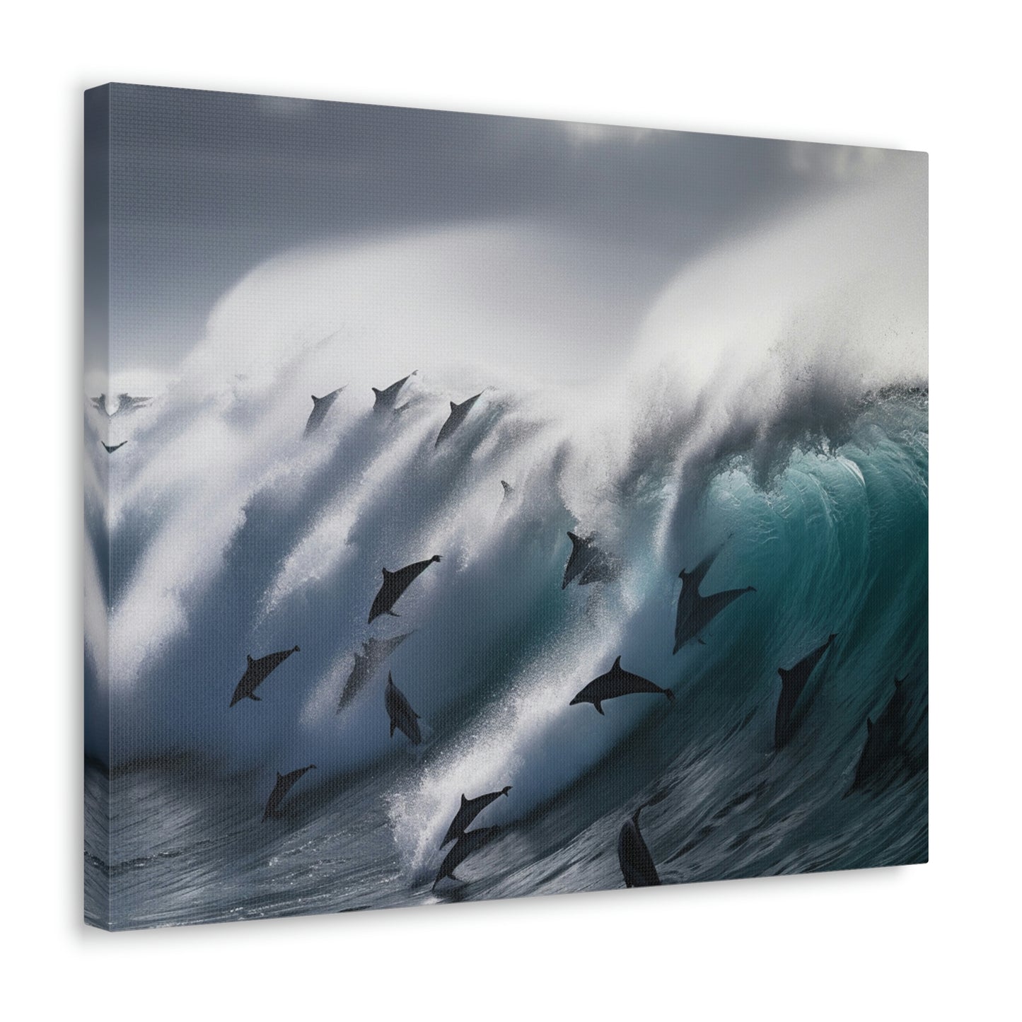 Canvas Gallery Wraps Dolphin Wave 1