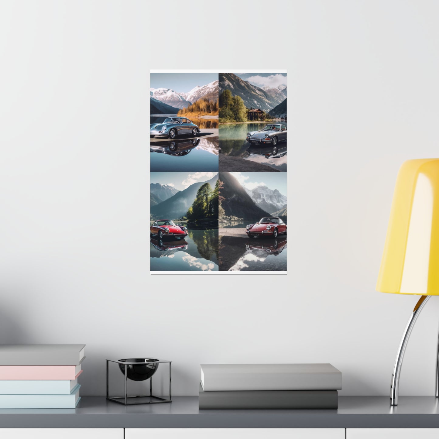 Premium Matte Vertical Posters Porsche Lake 5