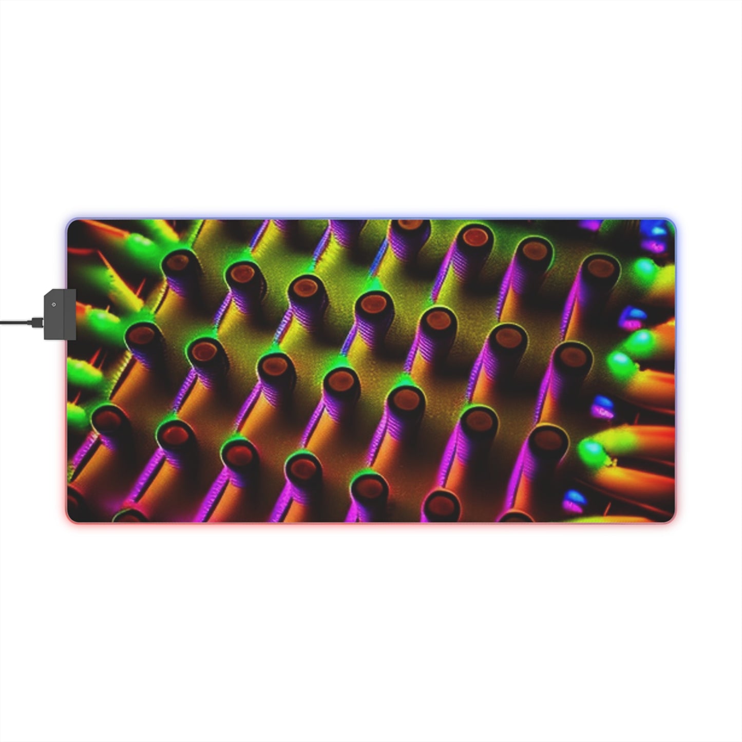 LED Gaming Mouse Pad Macro Cactus neon square 1