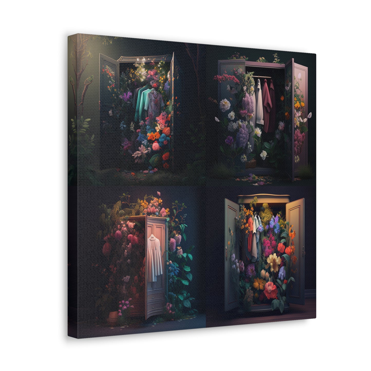 Canvas Gallery Wraps A Wardrobe Surrounded by Flowers 5