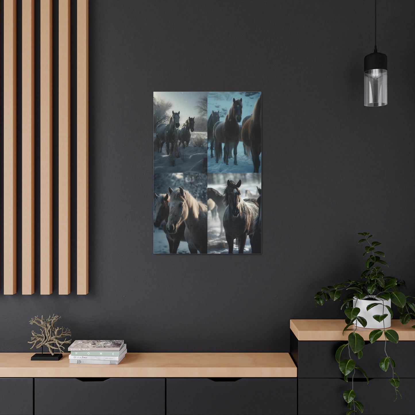 Canvas Gallery Wraps Wild Horse 4 Pack