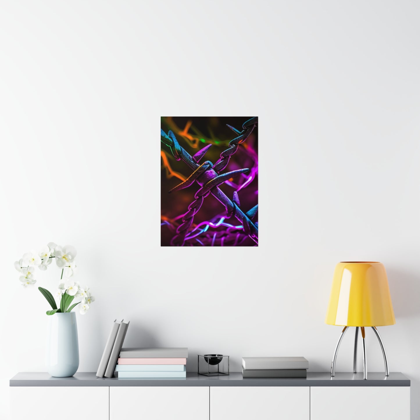 Premium Matte Vertical Posters Macro Neon Barb 4