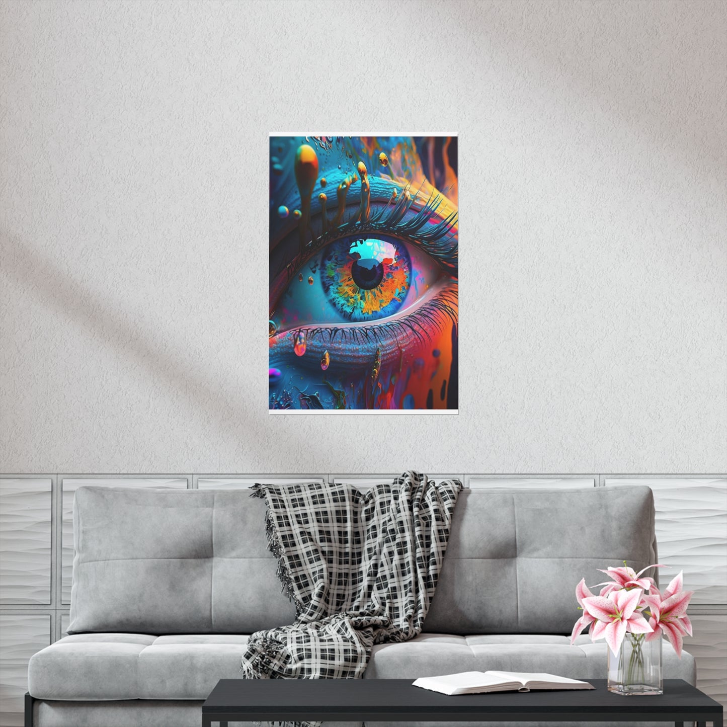 Premium Matte Vertical Posters Macro Eye Photo 1