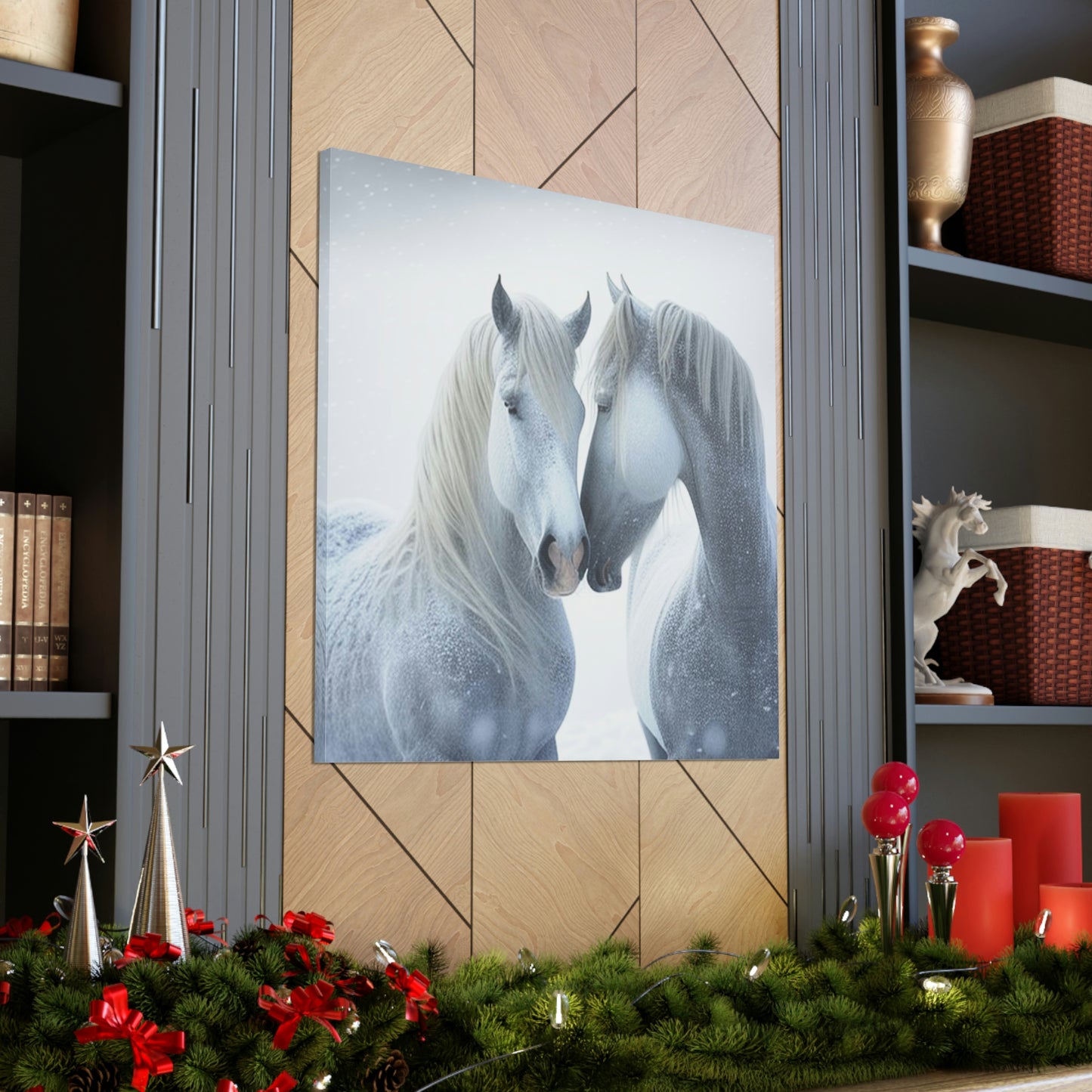 Canvas Gallery Wraps Snow Horses Lovers 3