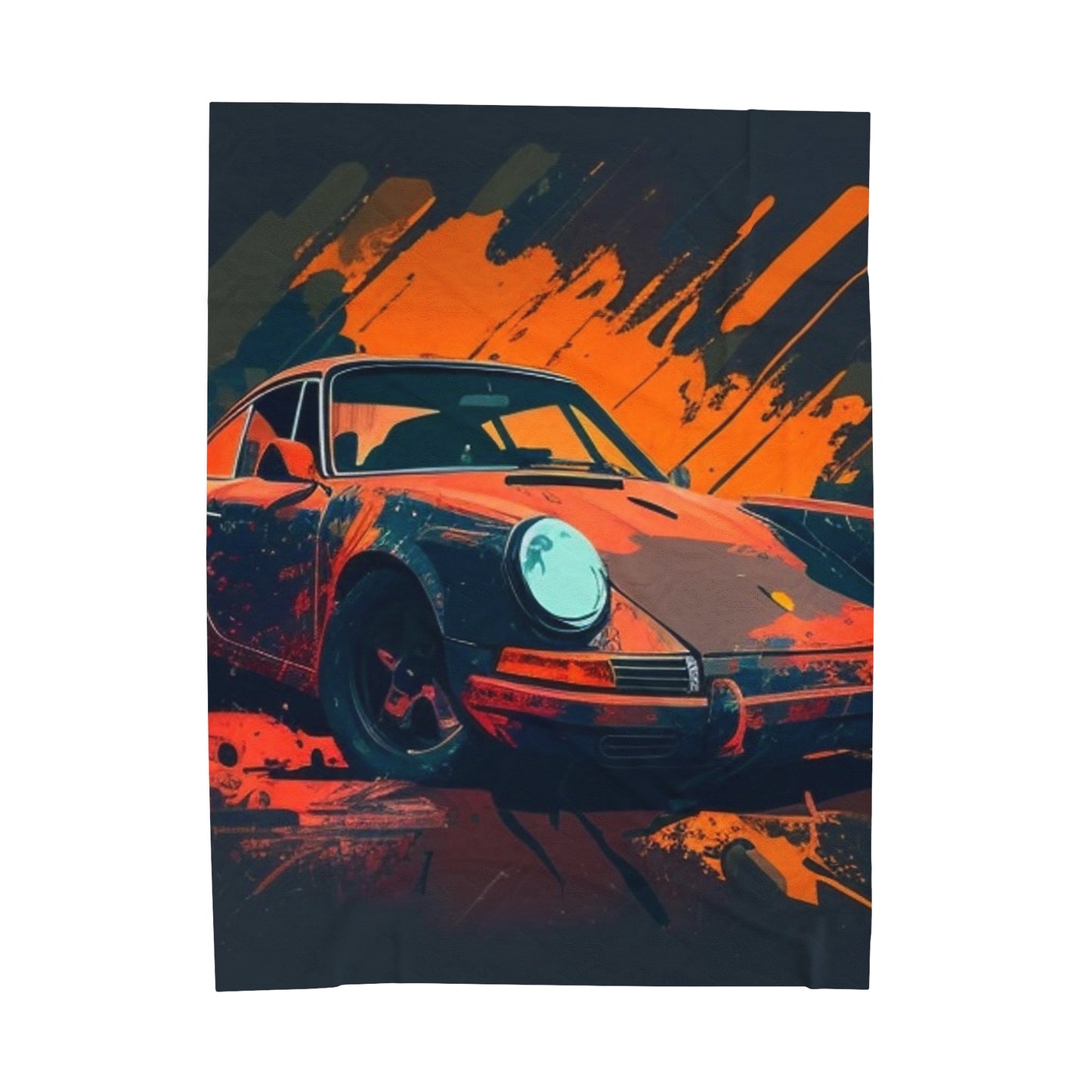 Velveteen Plush Blanket Porsche Abstract 3