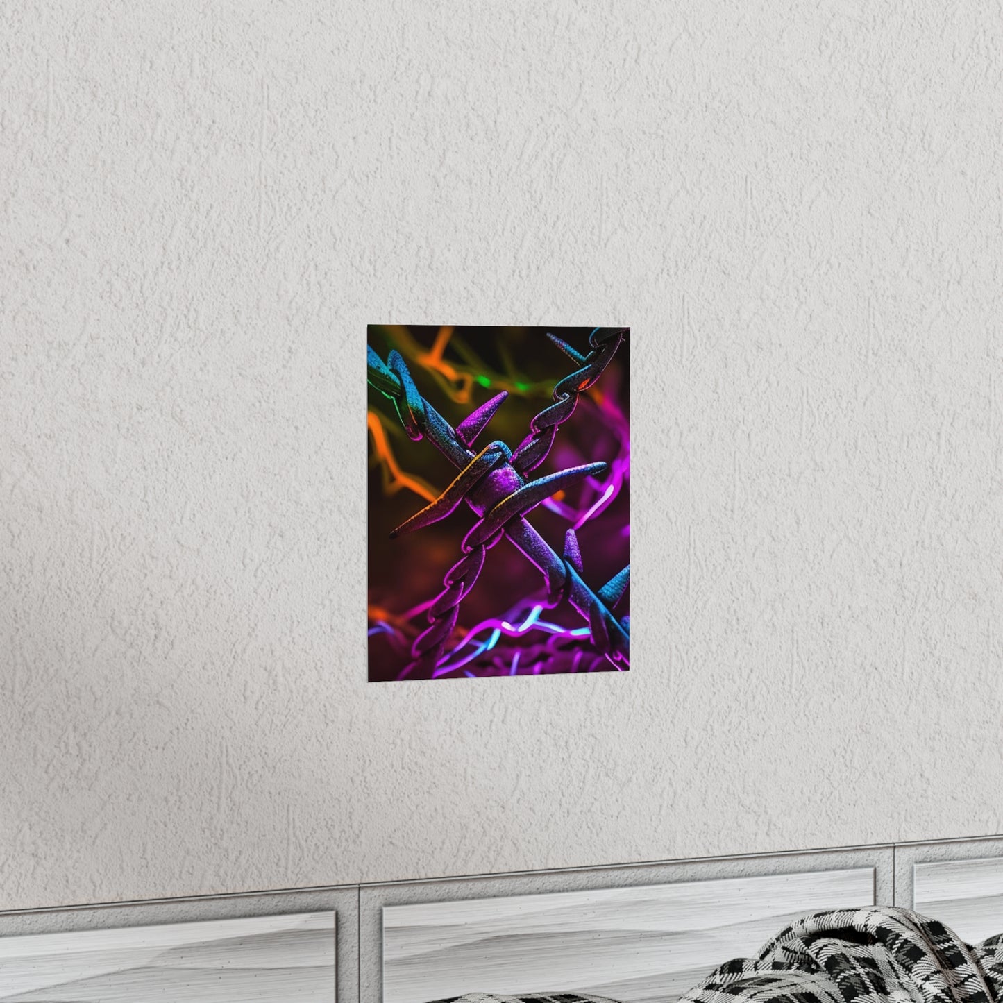 Premium Matte Vertical Posters Macro Neon Barb 4