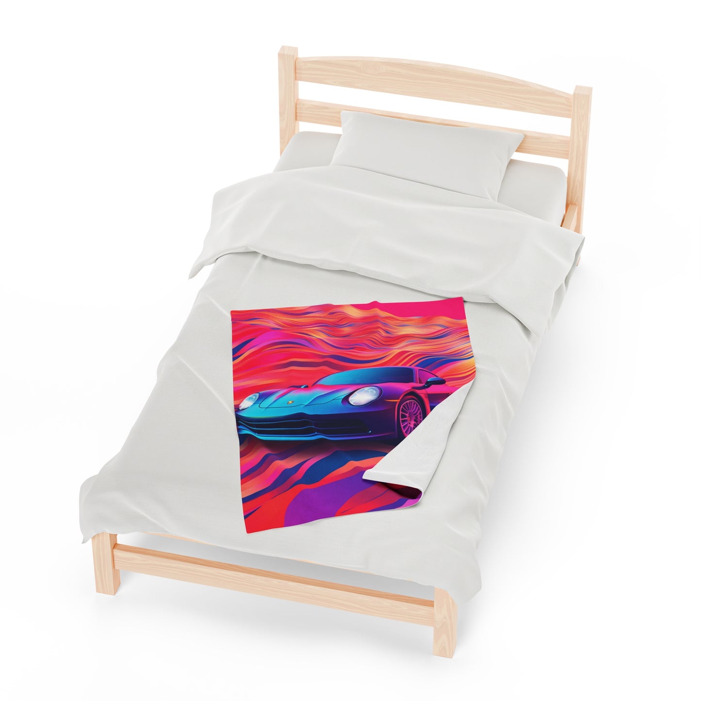 Velveteen Plush Blanket Porsche Water Fusion 3