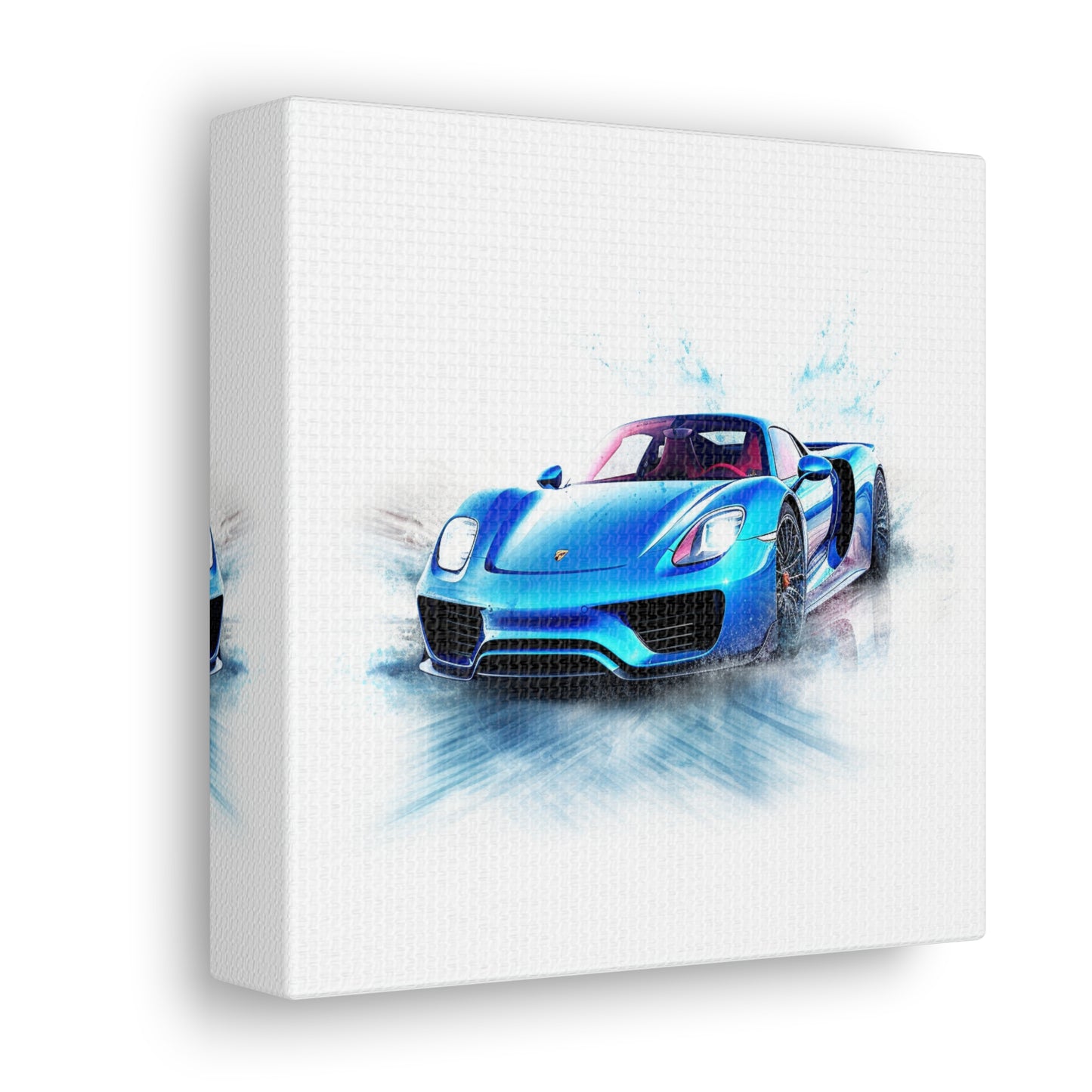 Canvas Gallery Wraps 918 Spyder with white background driving fast on water 1