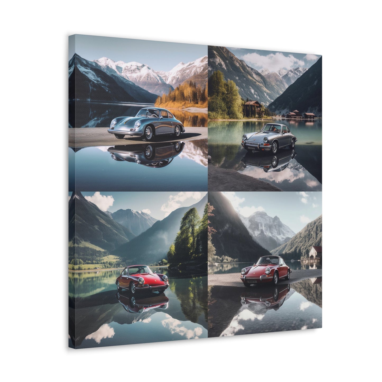 Canvas Gallery Wraps Porsche Lake 4 pack